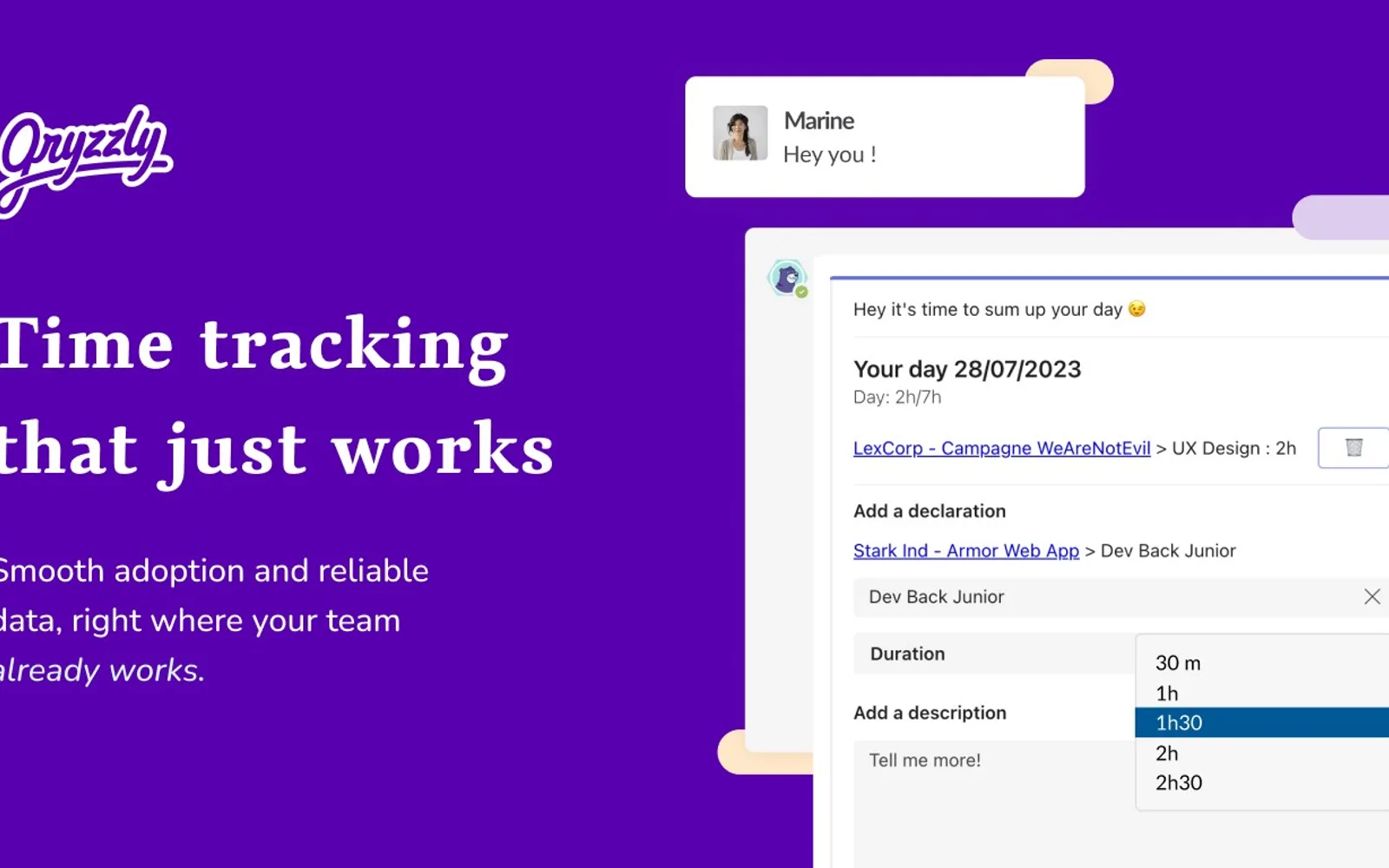 Gryzzly — screenshot from the Microsoft Marketplace listing