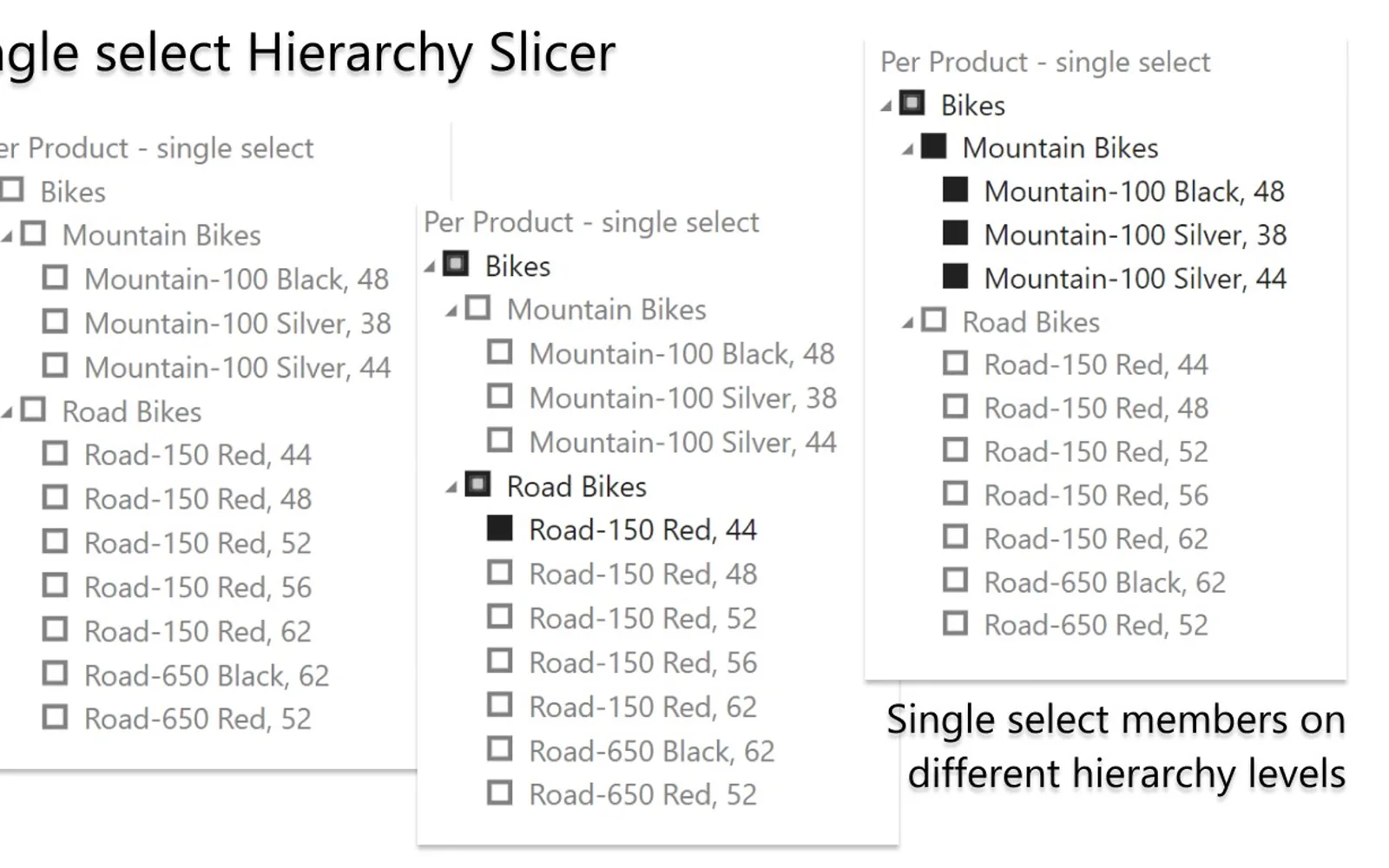 HierarchySlicer — screenshot from the Microsoft Marketplace listing