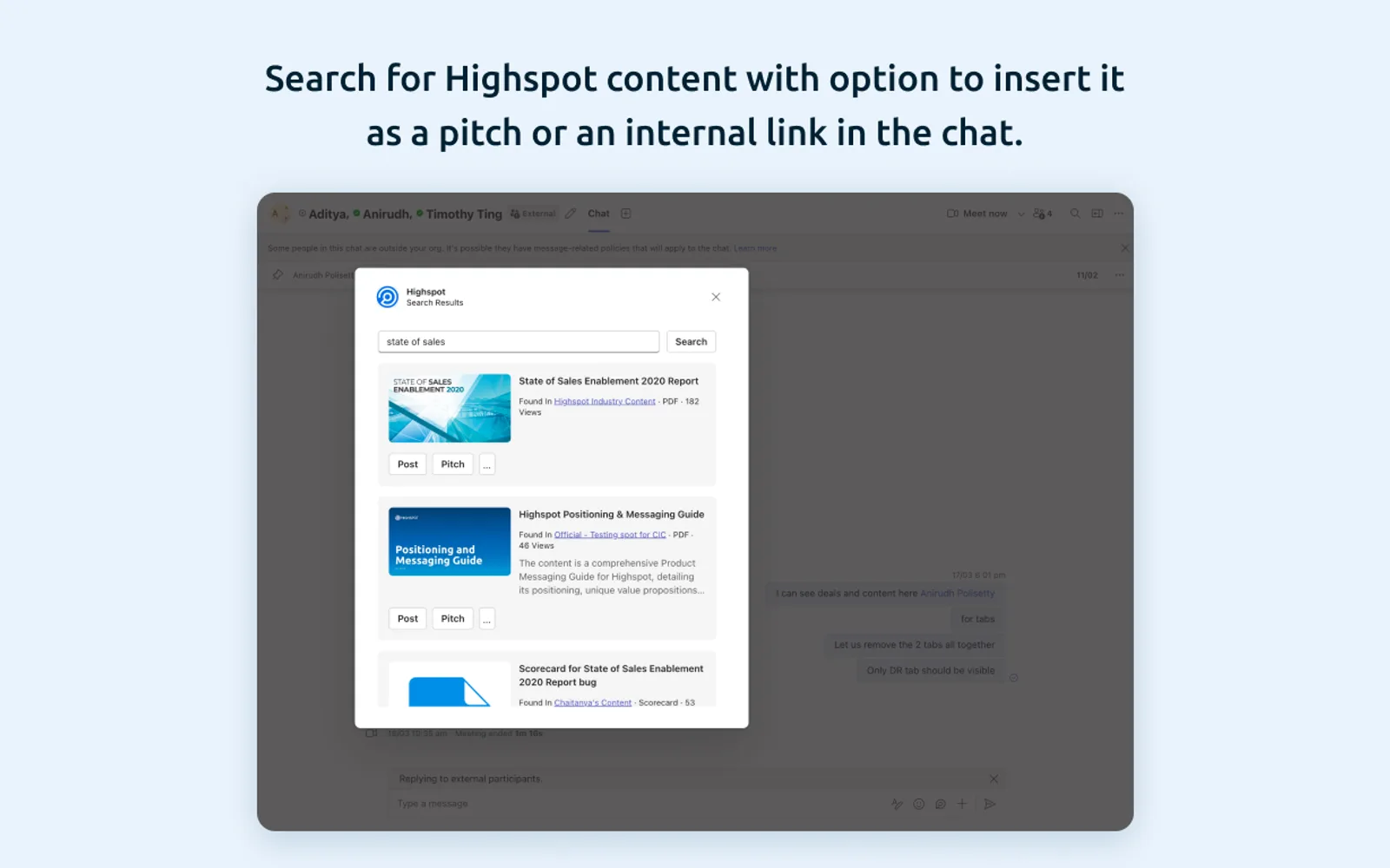 Highspot — screenshot from the Microsoft Marketplace listing