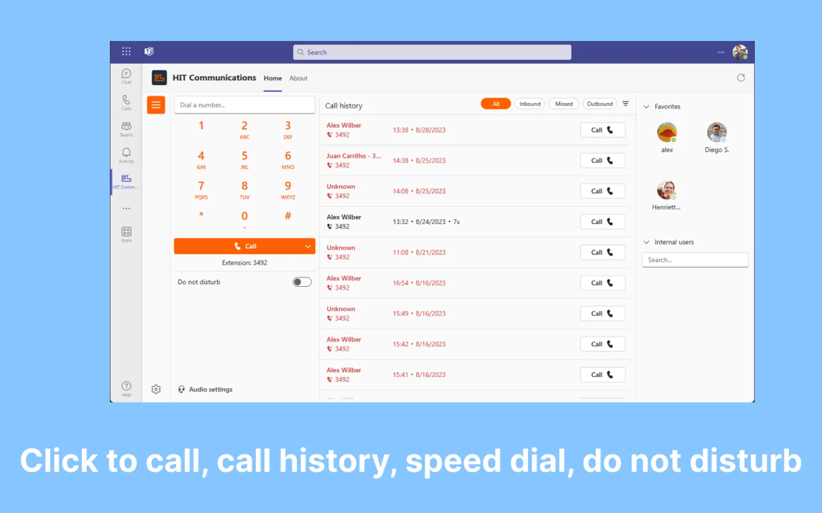 HIT Communications — screenshot from the Microsoft Marketplace listing