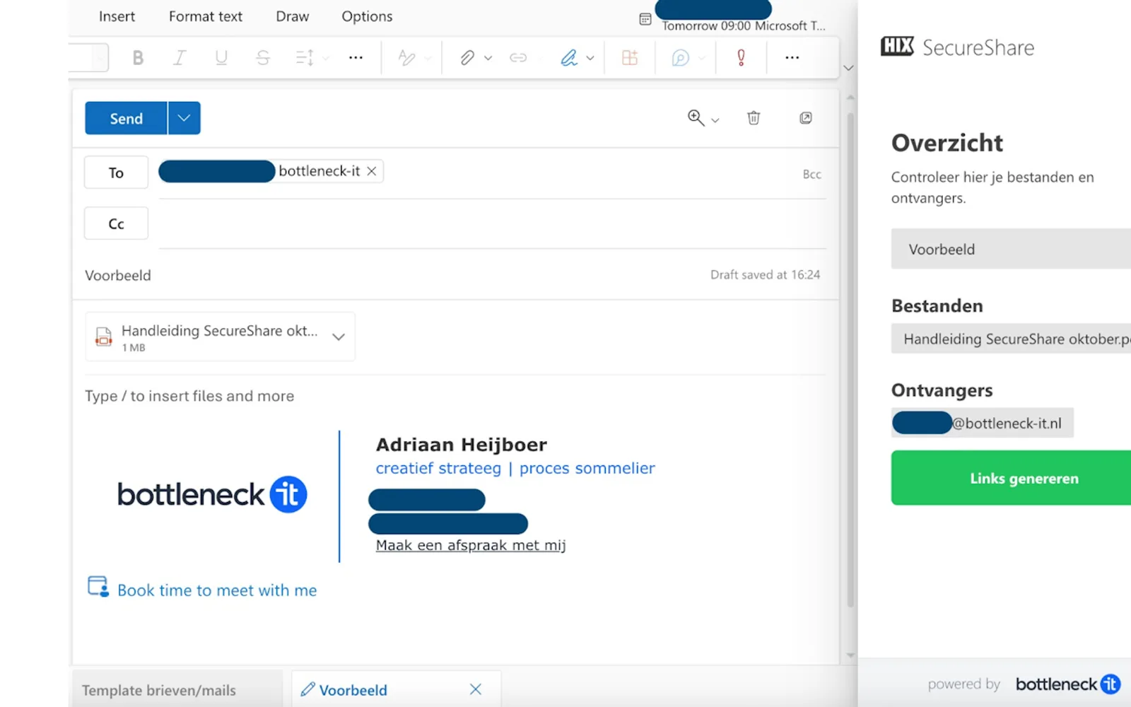 Hix SecureShare — screenshot from the Microsoft Marketplace listing
