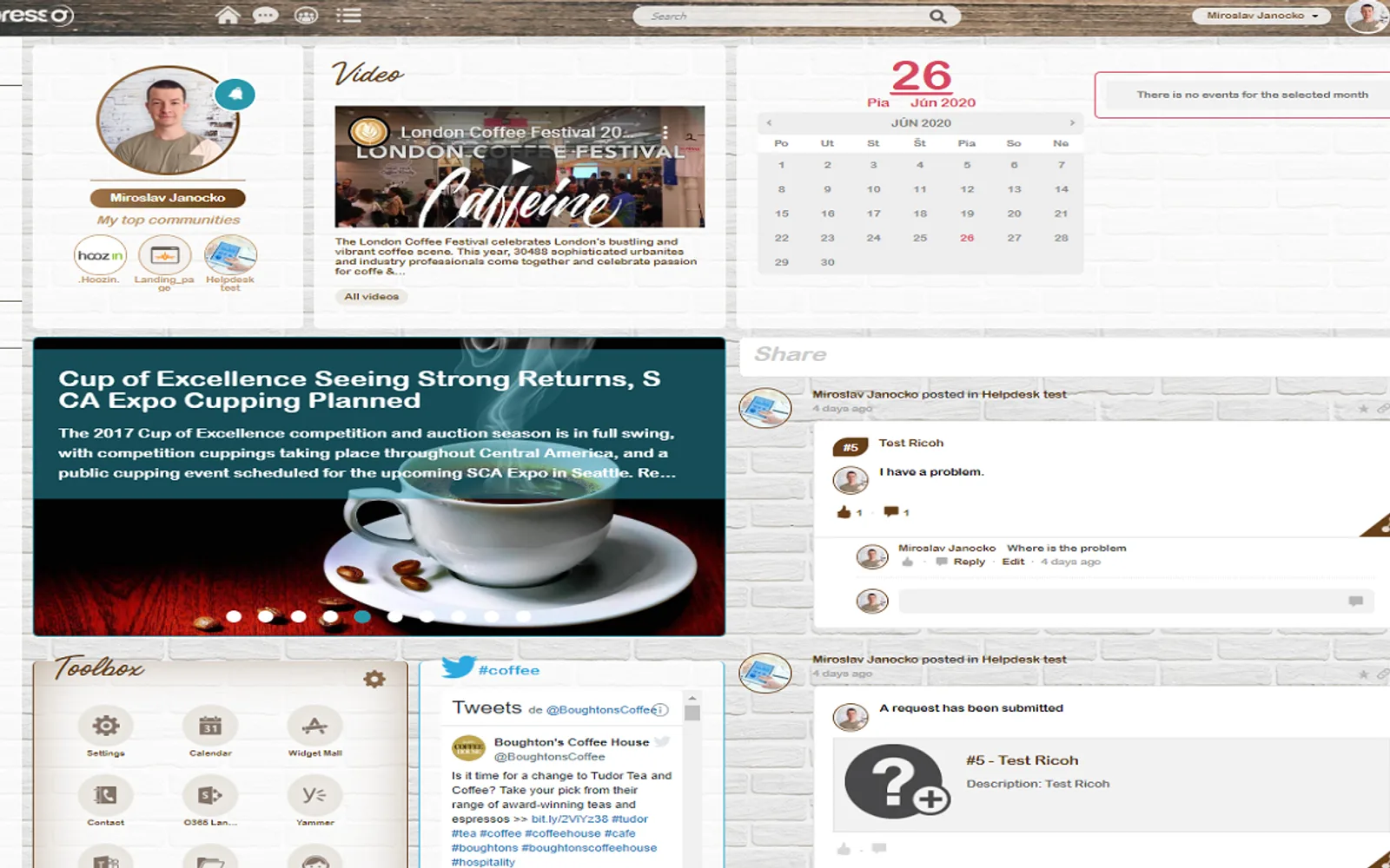 Hoozin espresso — screenshot from the Microsoft Marketplace listing