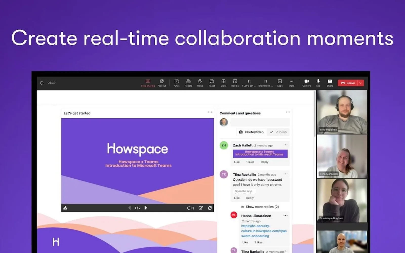 Howspace — screenshot from the Microsoft Marketplace listing