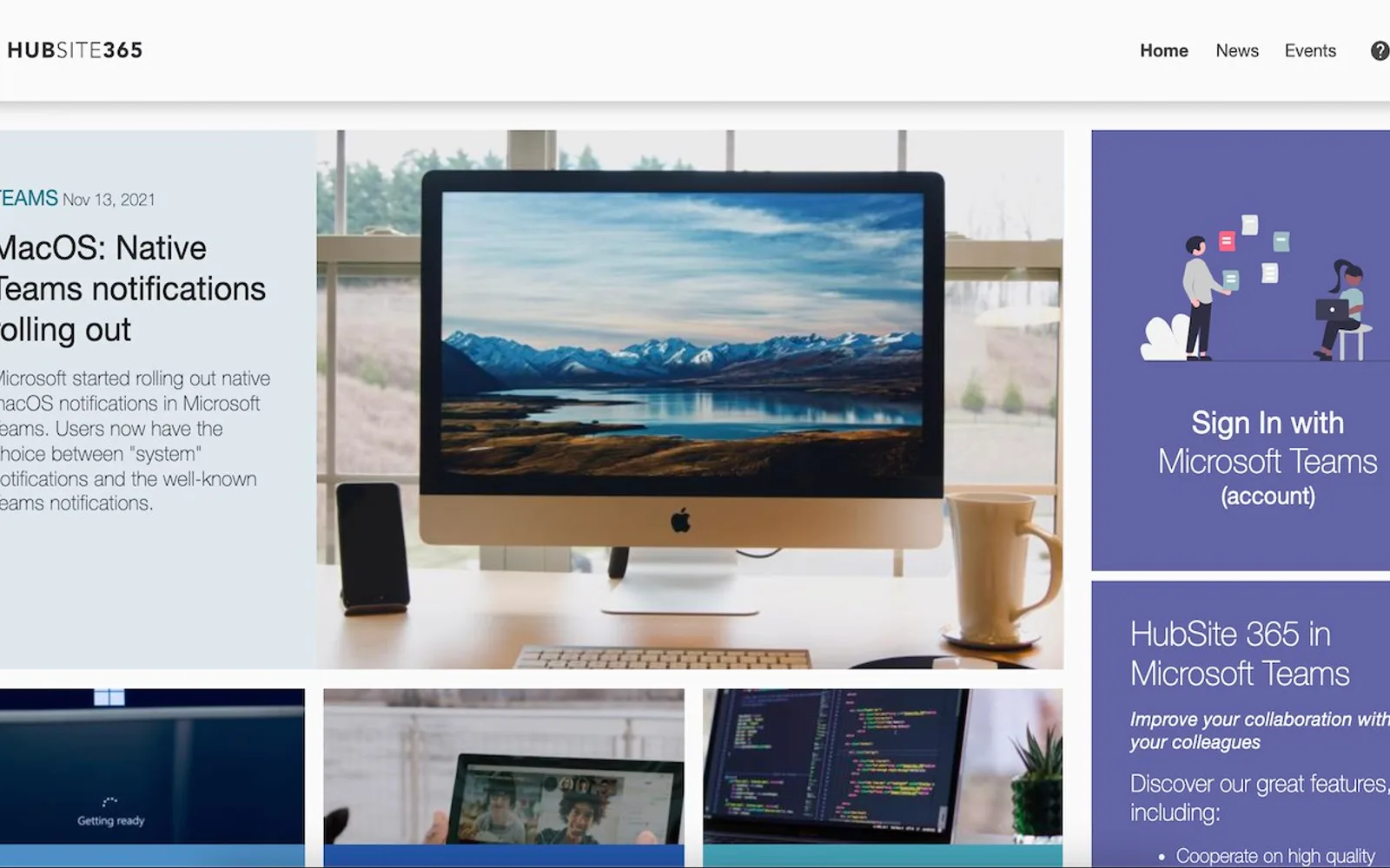 HubSite 365 — screenshot from the Microsoft Marketplace listing