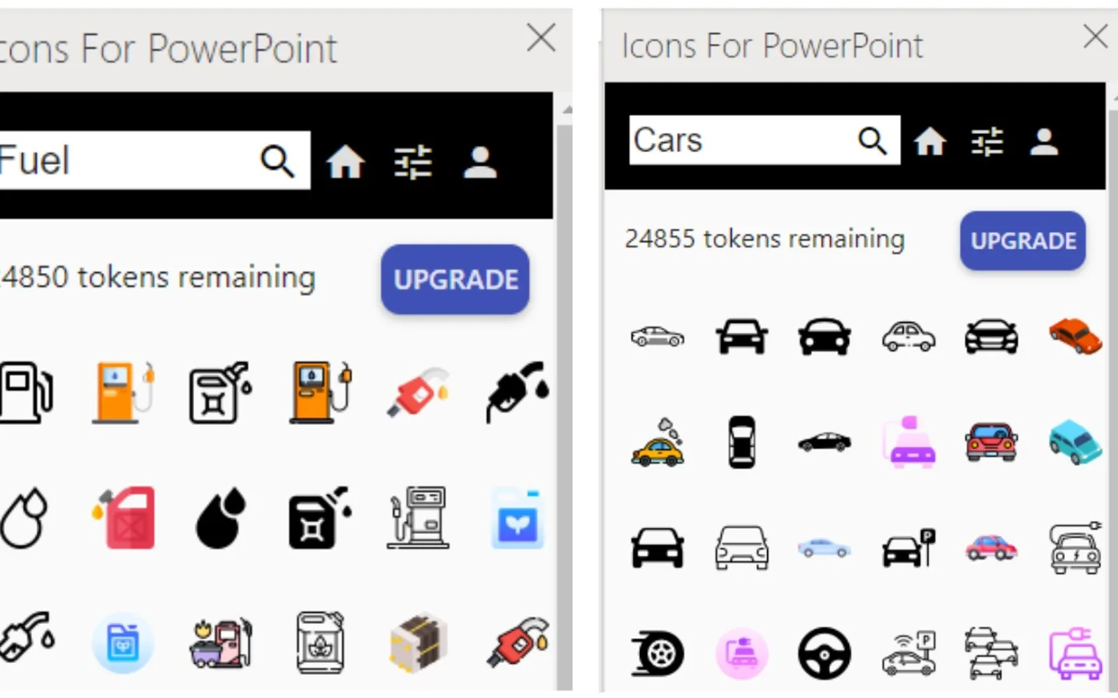 Icons For PowerPoint — screenshot from the Microsoft Marketplace listing