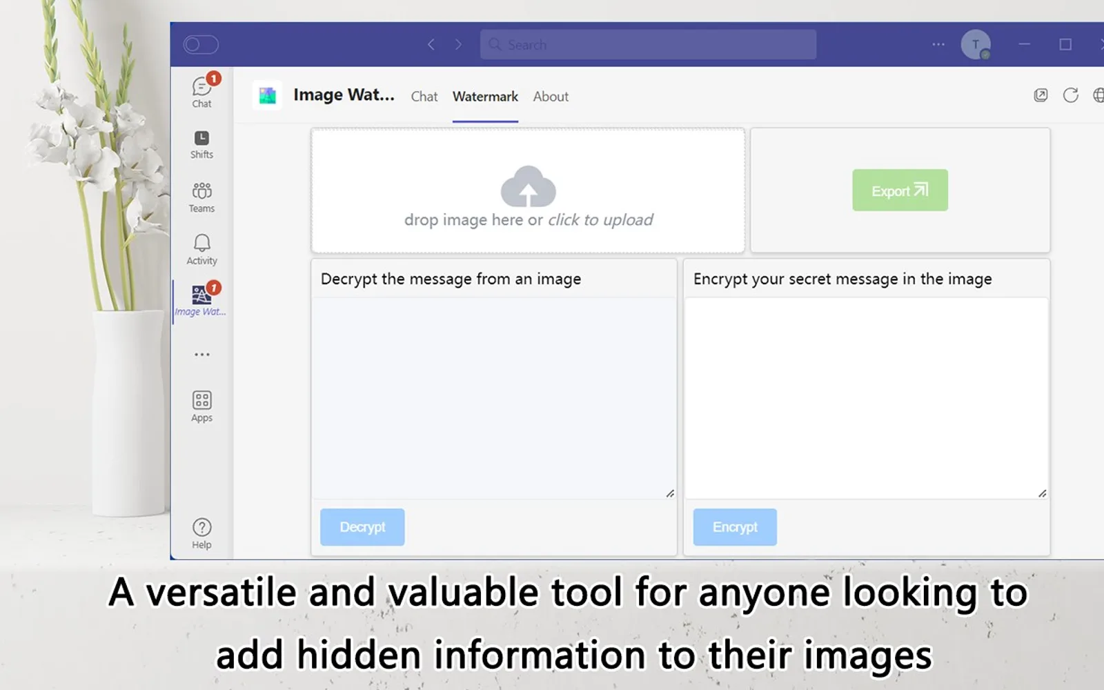Image Watermark — screenshot from the Microsoft Marketplace listing