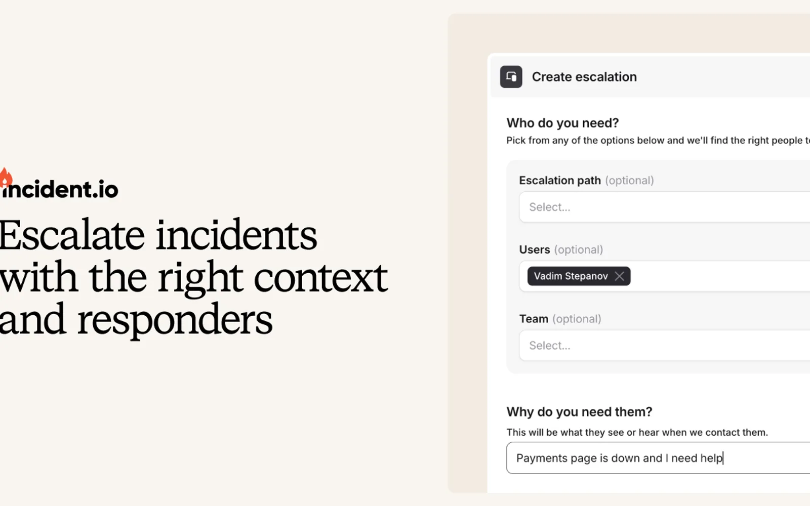 incident.io — screenshot from the Microsoft Marketplace listing
