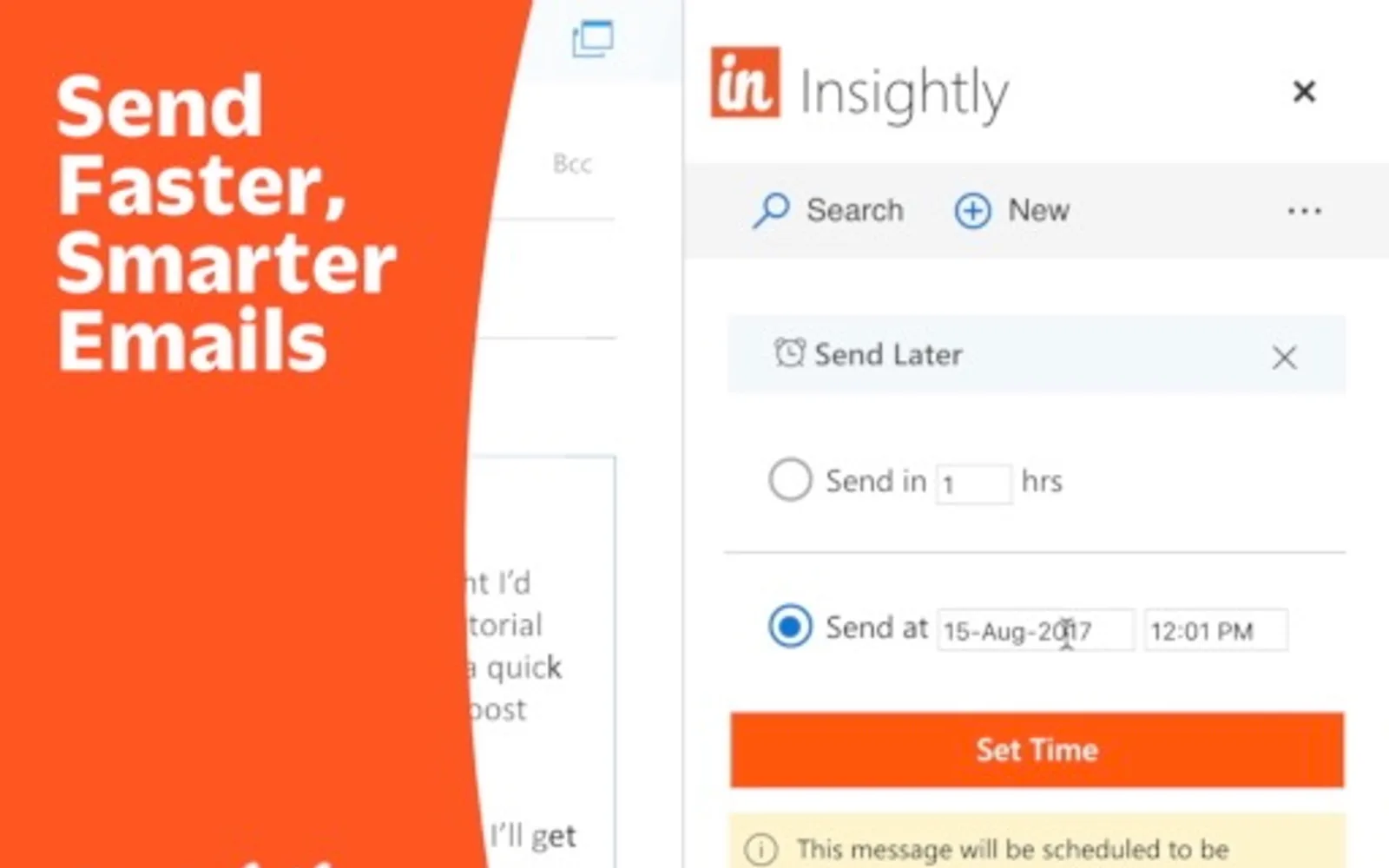 Insightly Sidebar — screenshot from the Microsoft Marketplace listing