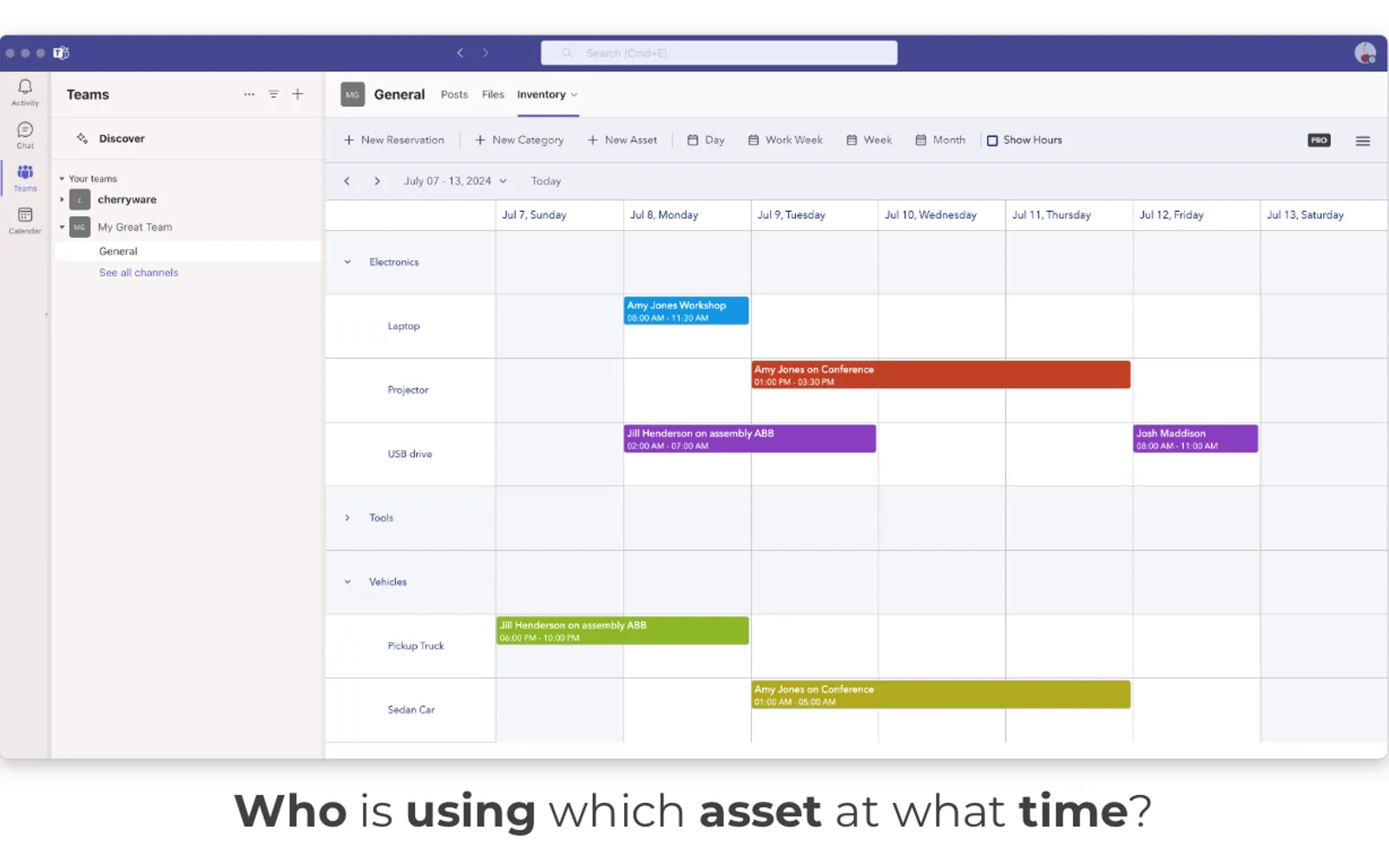 Inventory & Asset Reservation — screenshot from the Microsoft Marketplace listing