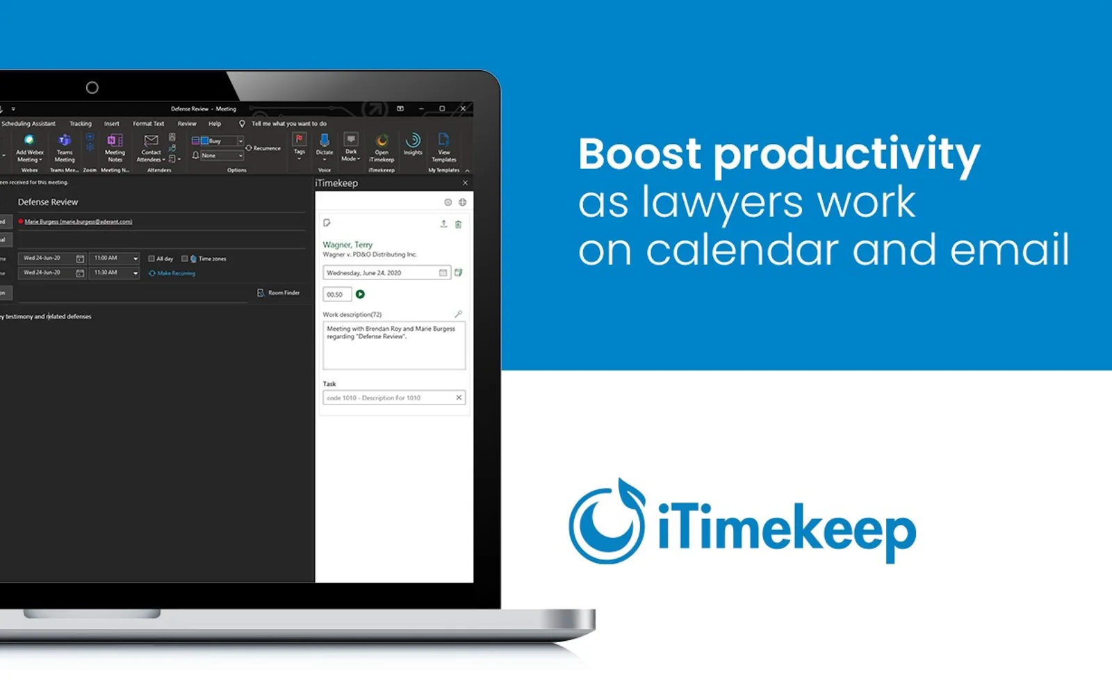 iTimekeep — screenshot from the Microsoft Marketplace listing