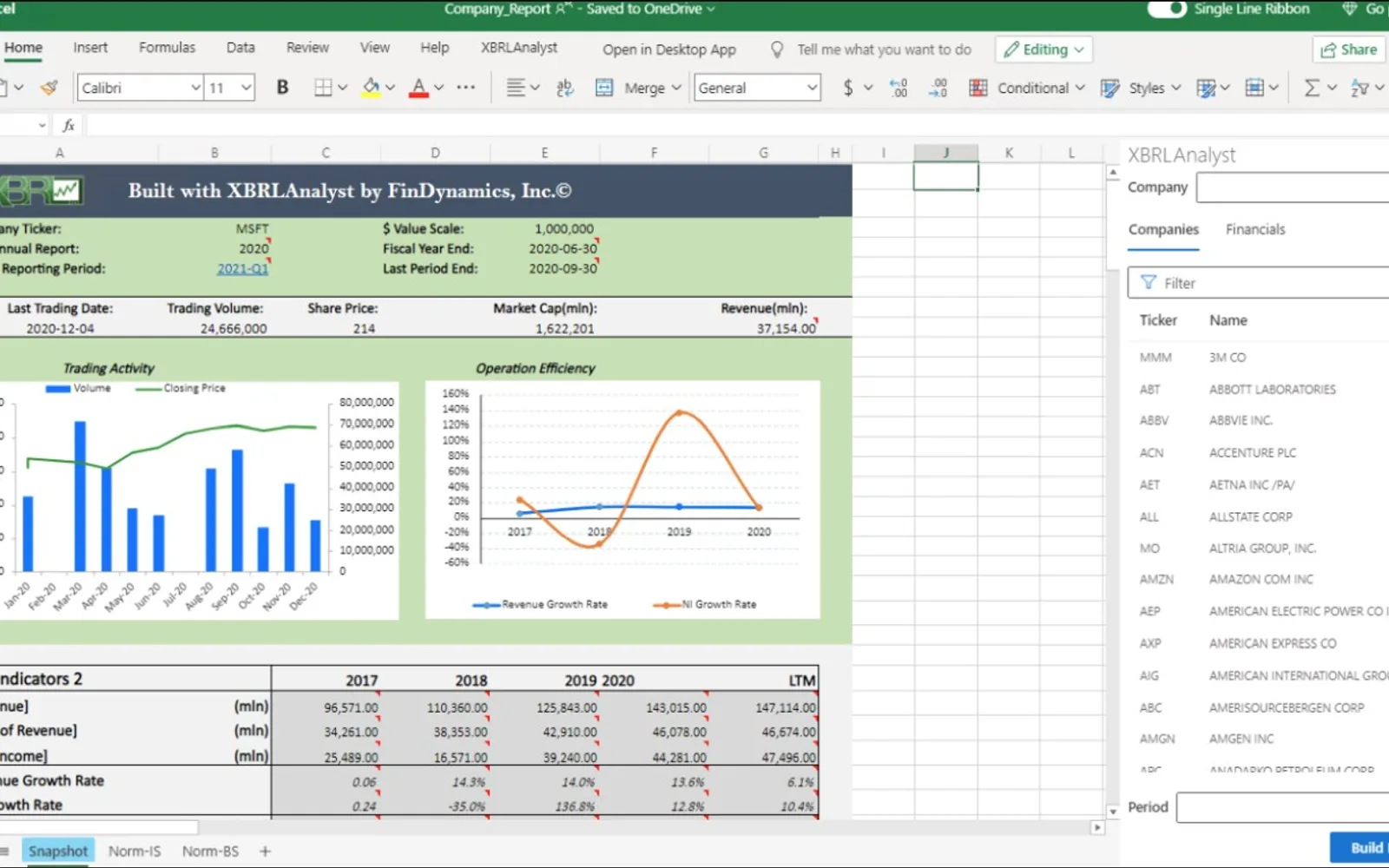 iXBRLAnalyst — screenshot from the Microsoft Marketplace listing