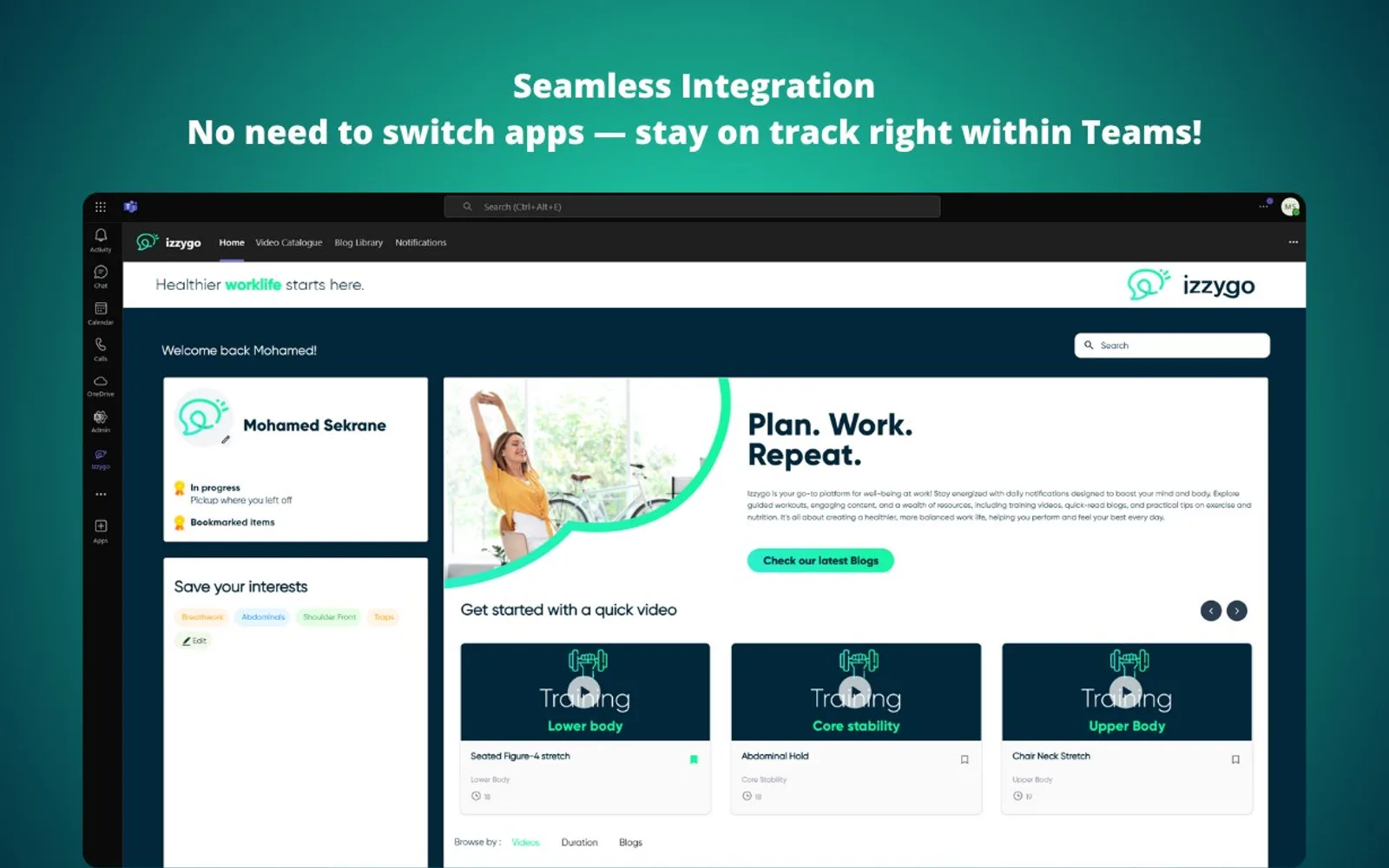 izzygo — screenshot from the Microsoft Marketplace listing