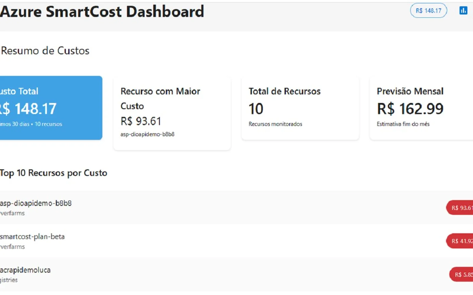 JaaP Cost Optimization Tool — screenshot from the Microsoft Marketplace listing