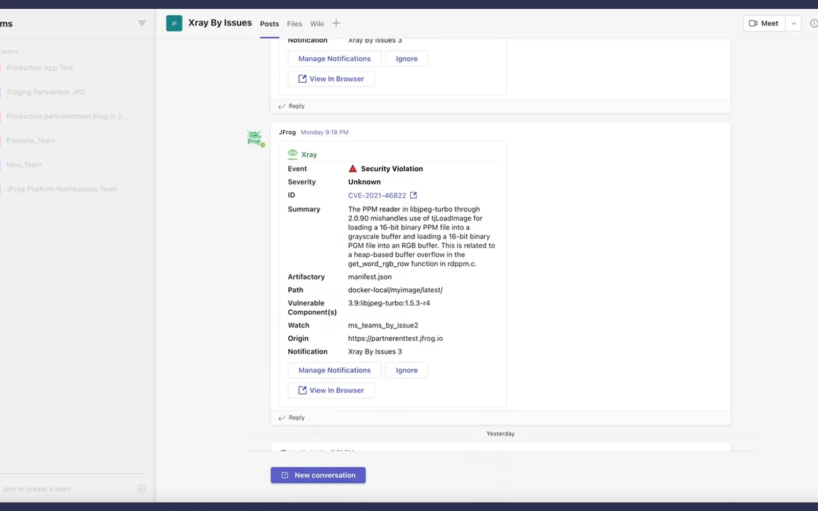 JFrog — screenshot from the Microsoft Marketplace listing