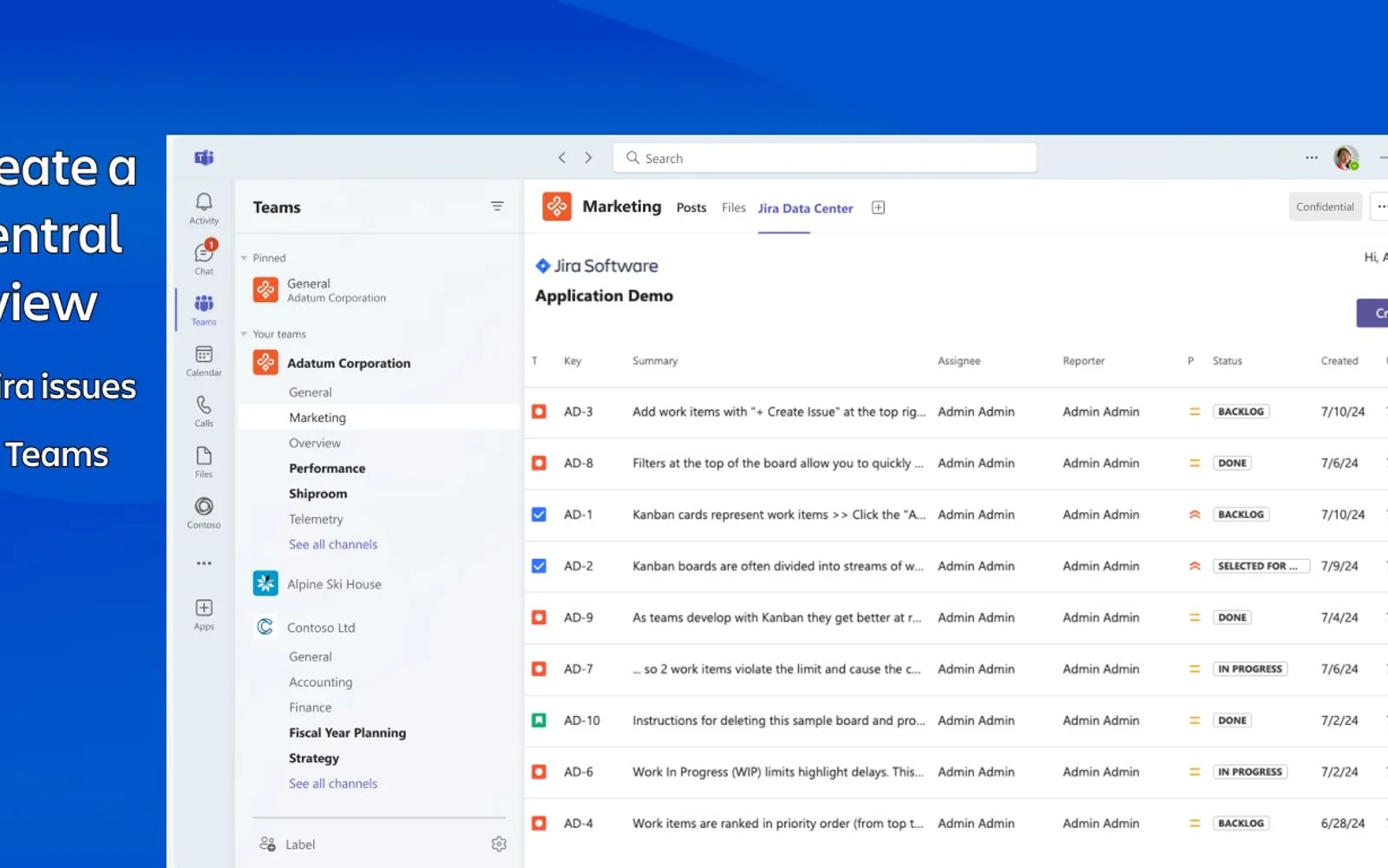 Jira Data Center — screenshot from the Microsoft Marketplace listing