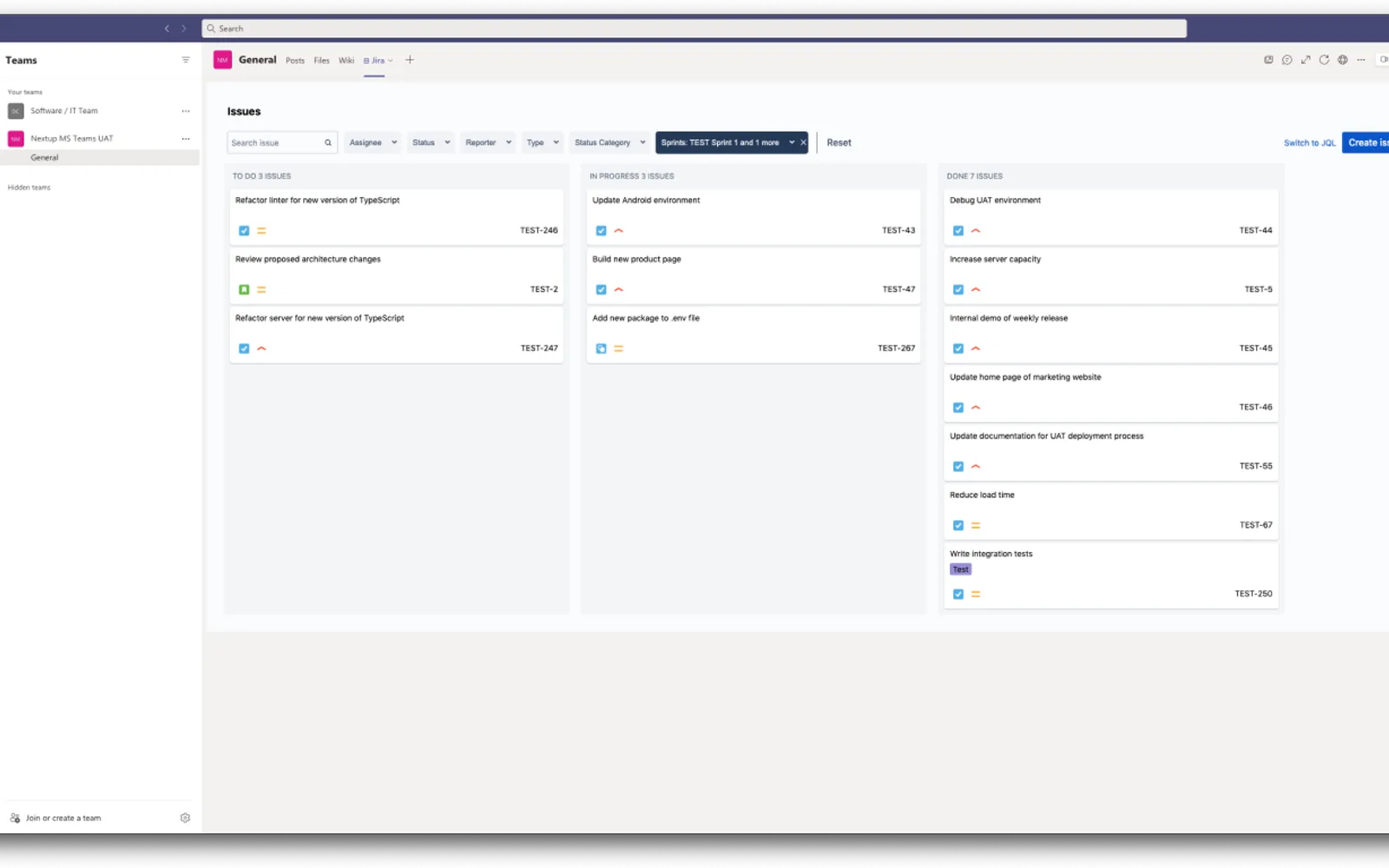 Jira Integration Plus — screenshot from the Microsoft Marketplace listing