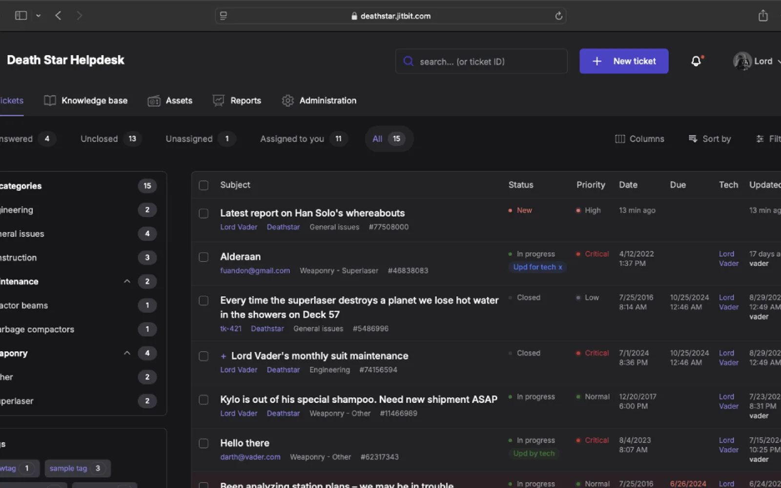 Jitbit Helpdesk — screenshot from the Microsoft Marketplace listing