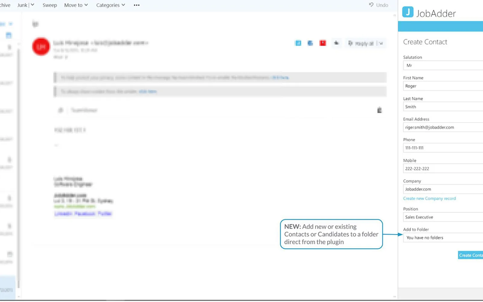 JobAdder — screenshot from the Microsoft Marketplace listing