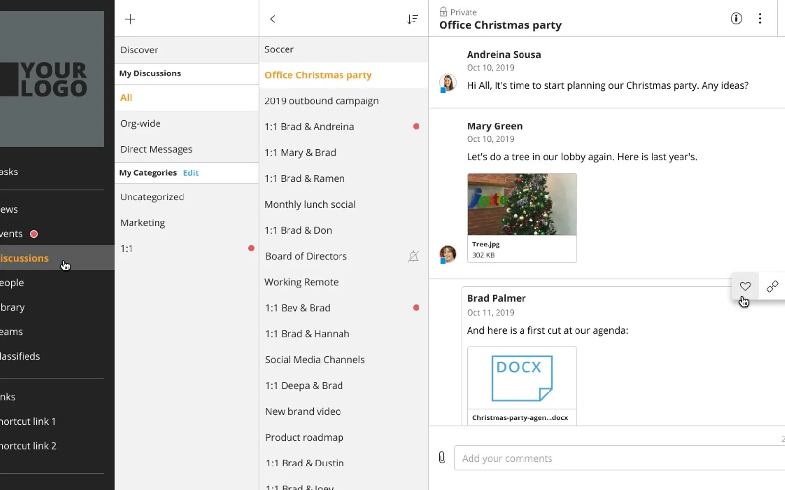 Jostle Intranet — screenshot from the Microsoft Marketplace listing