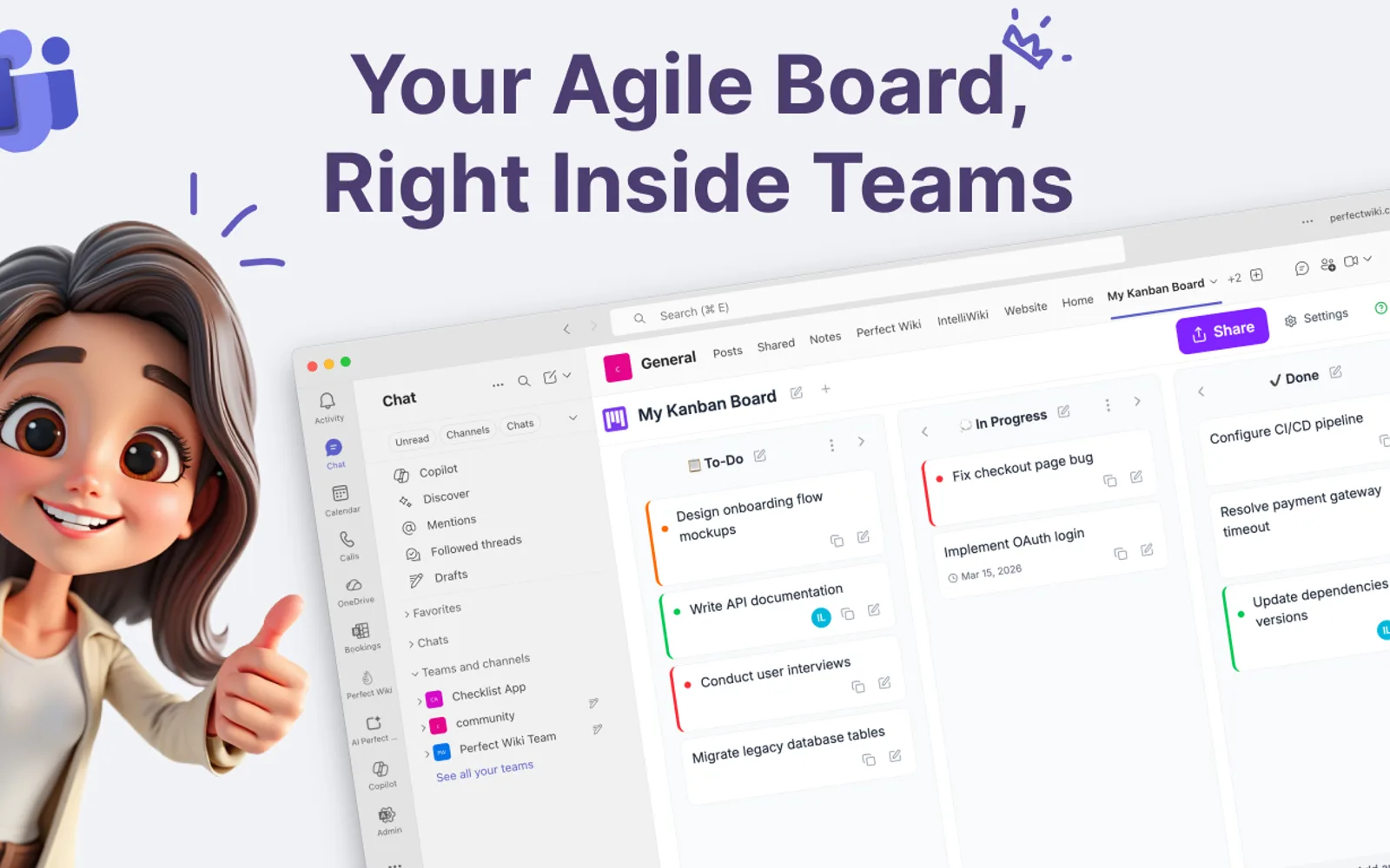 Kanban Project Task Board — screenshot from the Microsoft Marketplace listing