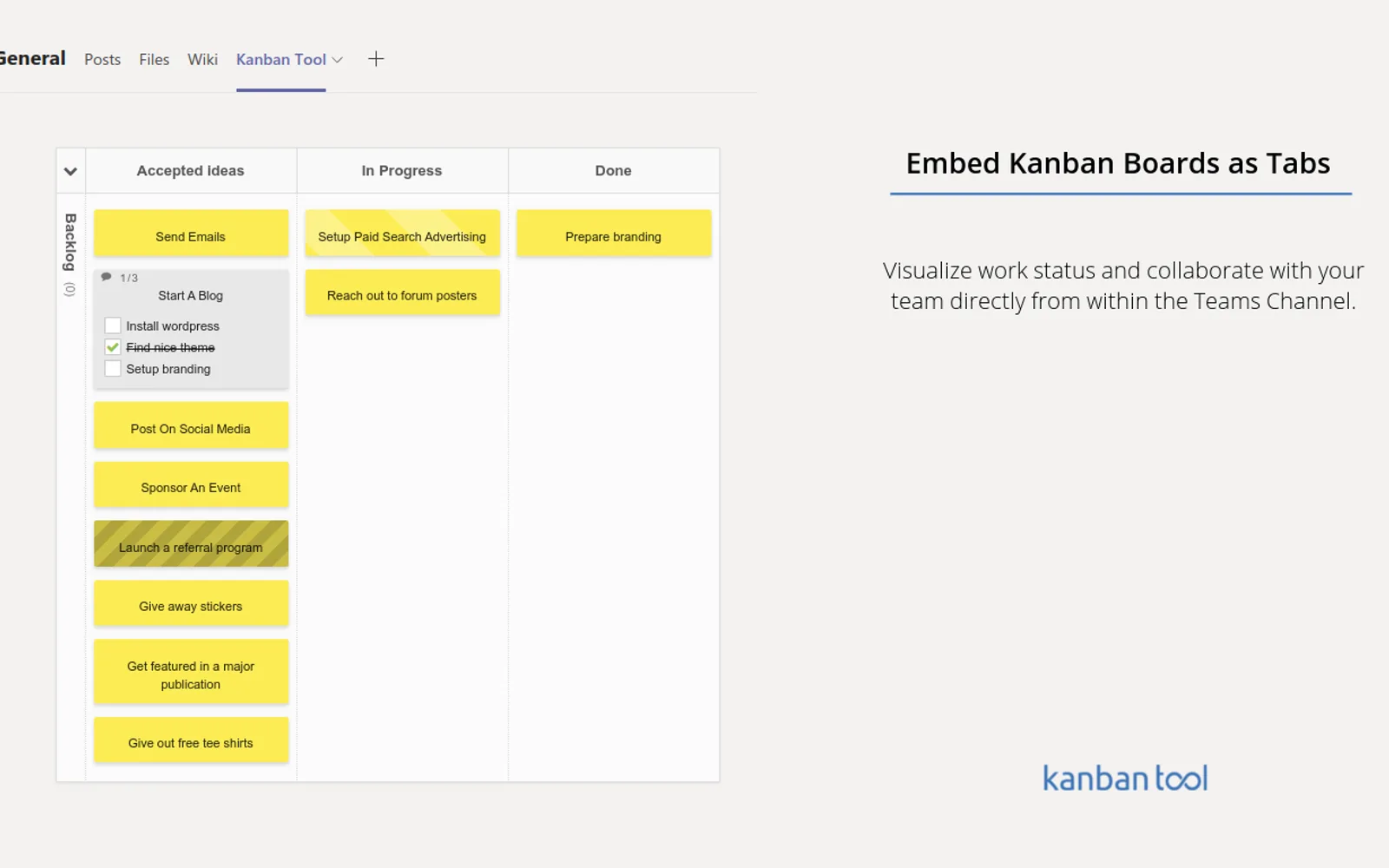 Kanban Tool — screenshot from the Microsoft Marketplace listing