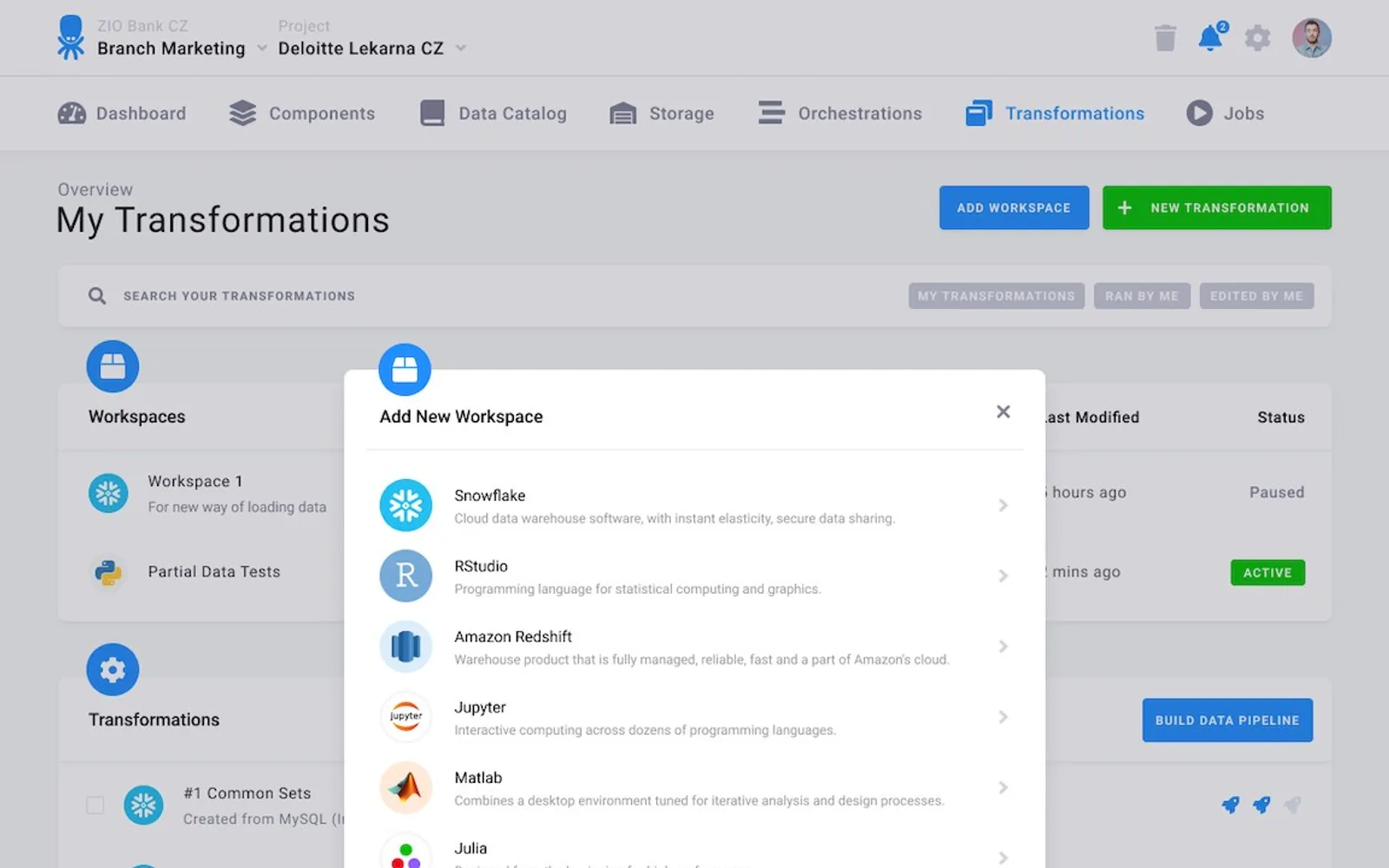 Keboola Digital Sandbox — screenshot from the Microsoft Marketplace listing