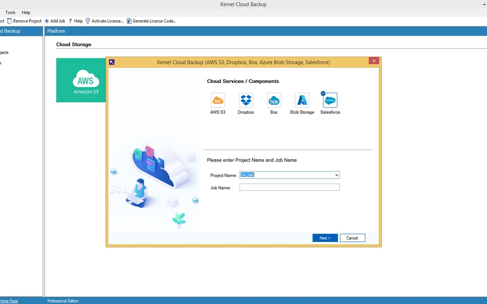 Kernel Cloud Backup for Salesforce — screenshot from the Microsoft Marketplace listing