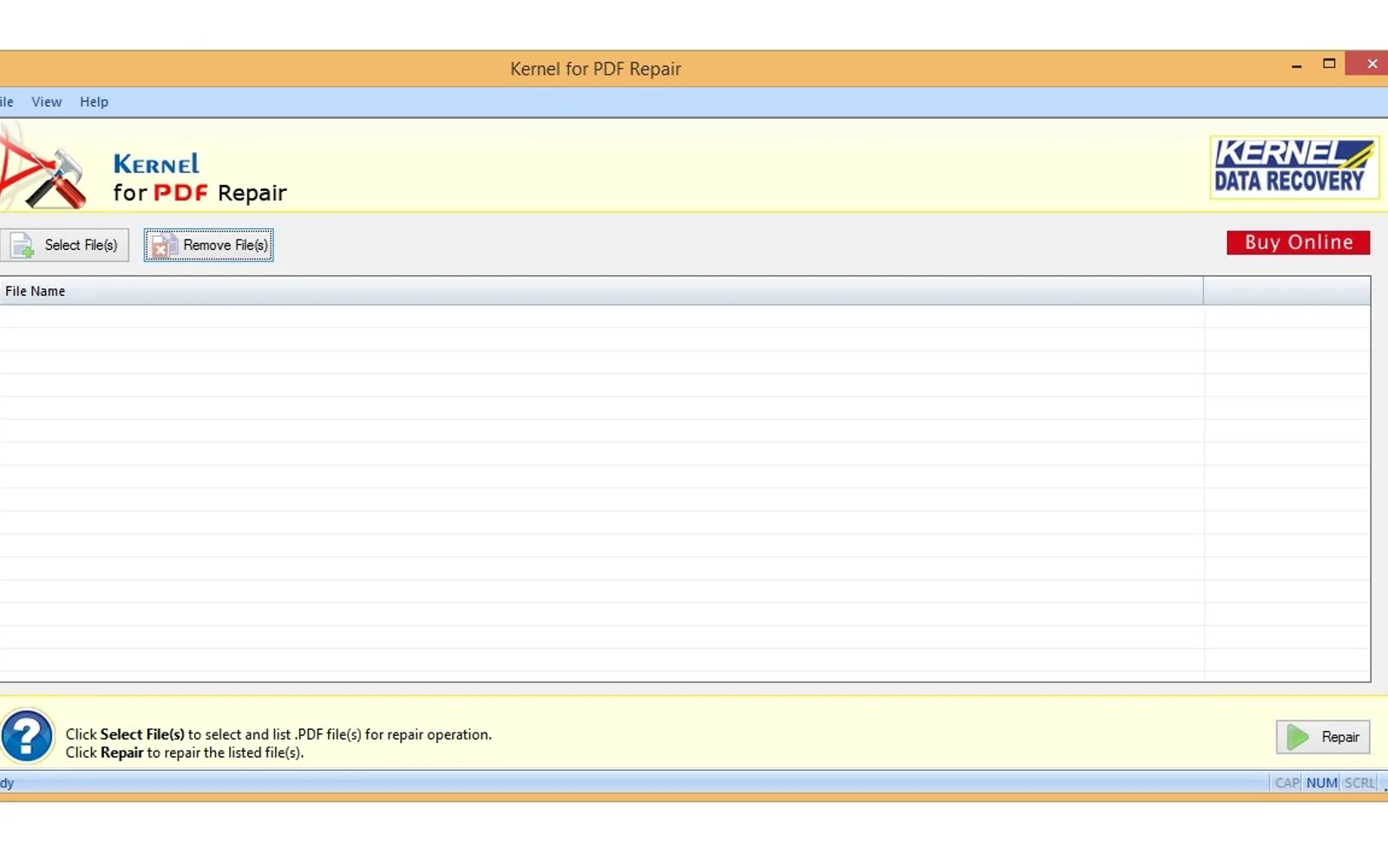 Kernel PDF Repair Tool — screenshot from the Microsoft Marketplace listing