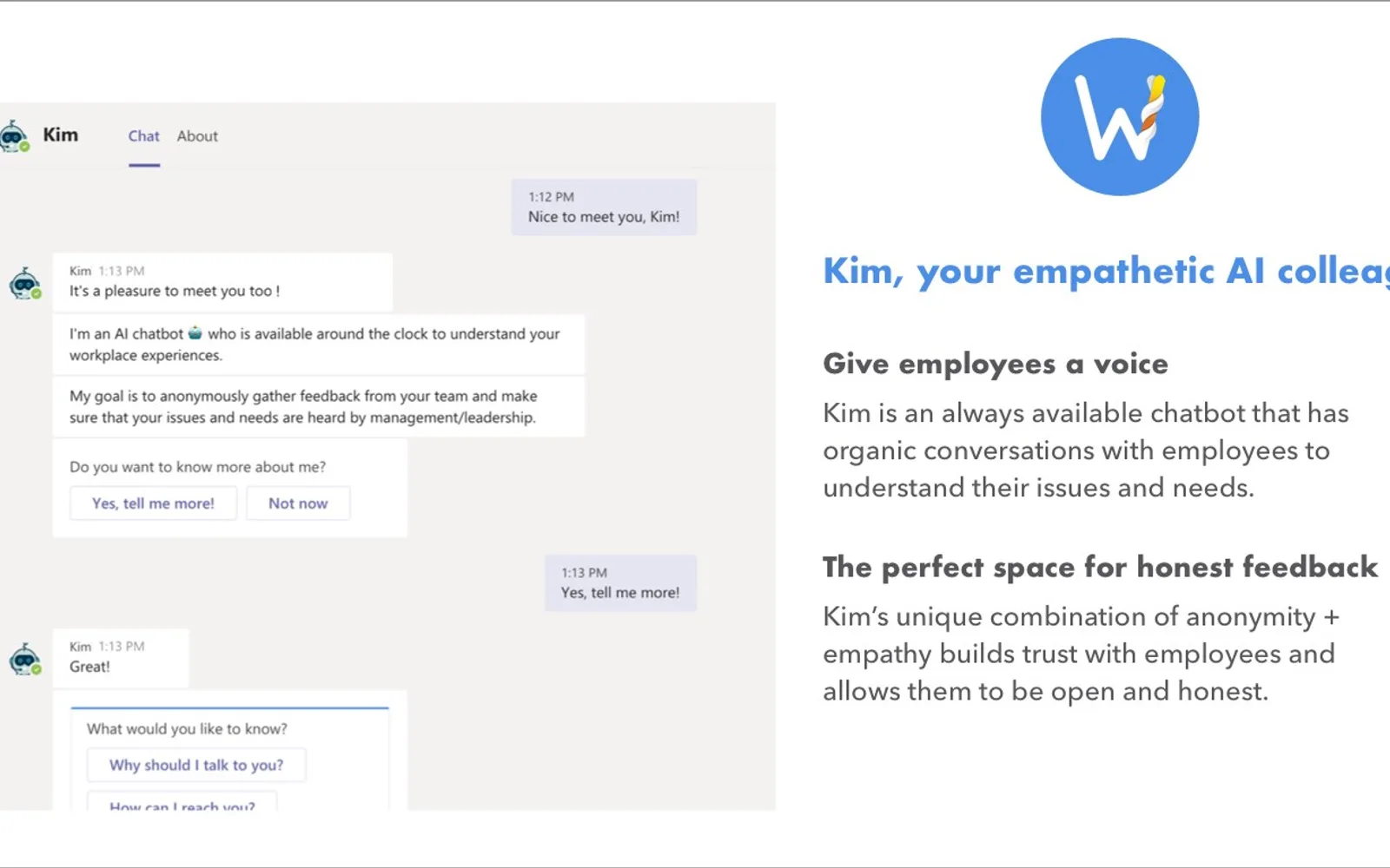 Kim — screenshot from the Microsoft Marketplace listing