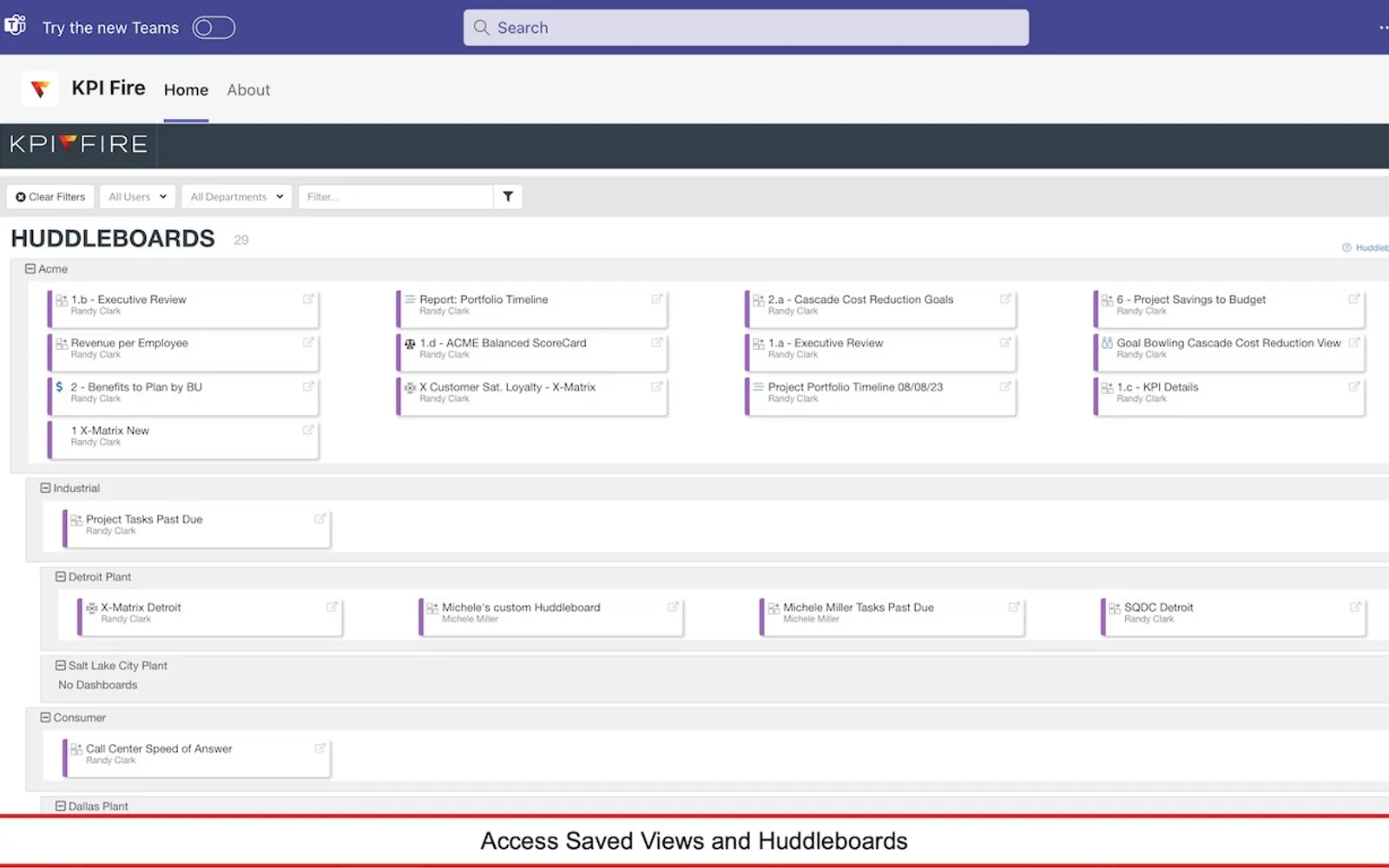 KPI Fire — screenshot from the Microsoft Marketplace listing