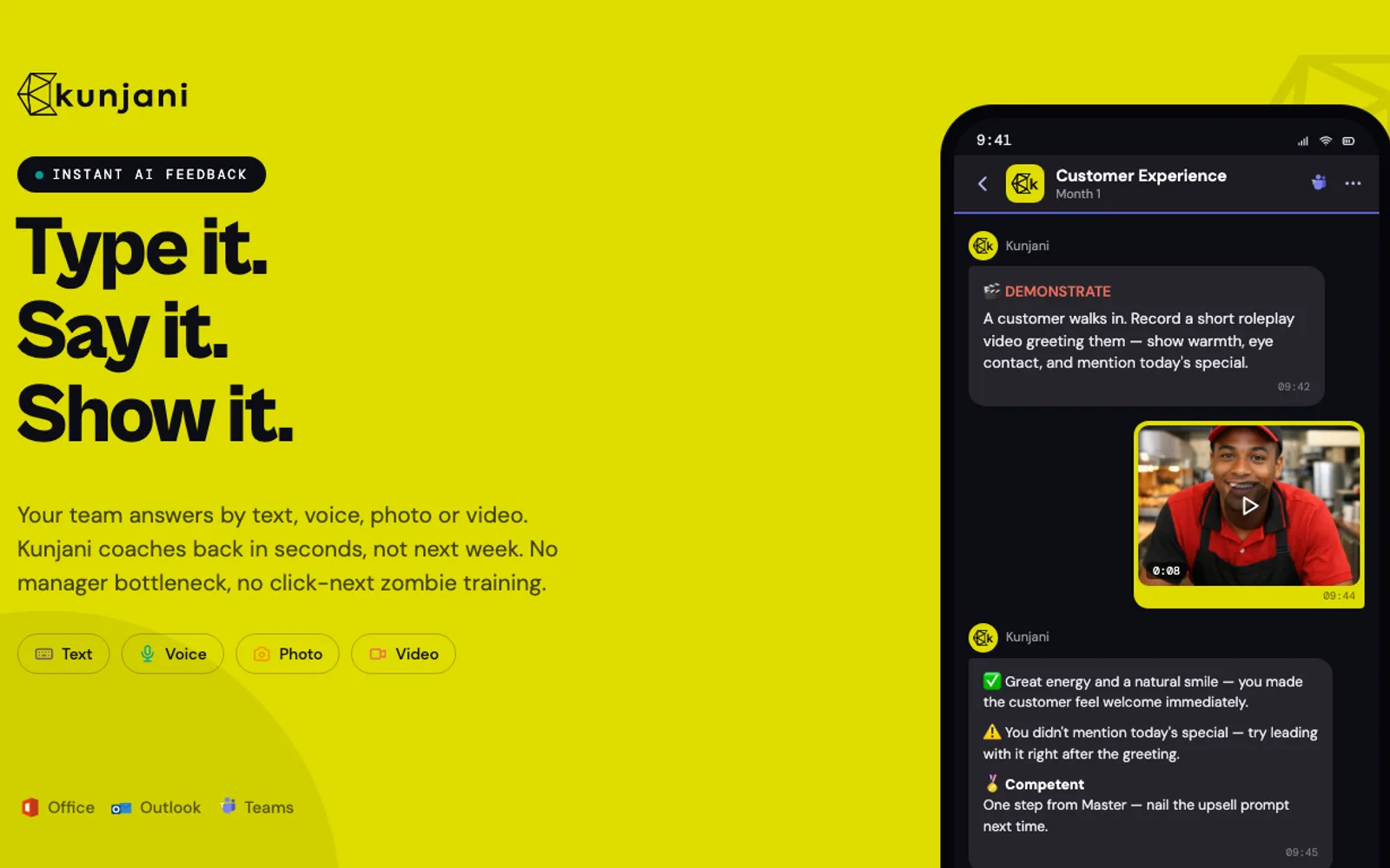 Kunjani — screenshot from the Microsoft Marketplace listing
