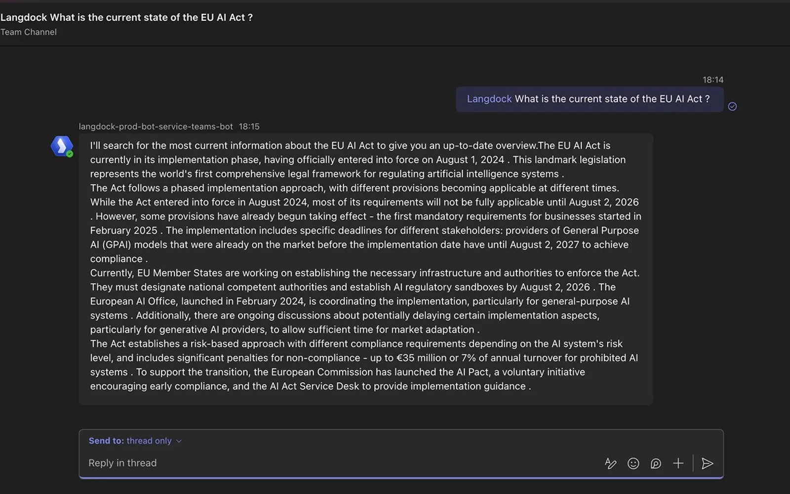 Langdock — screenshot from the Microsoft Marketplace listing