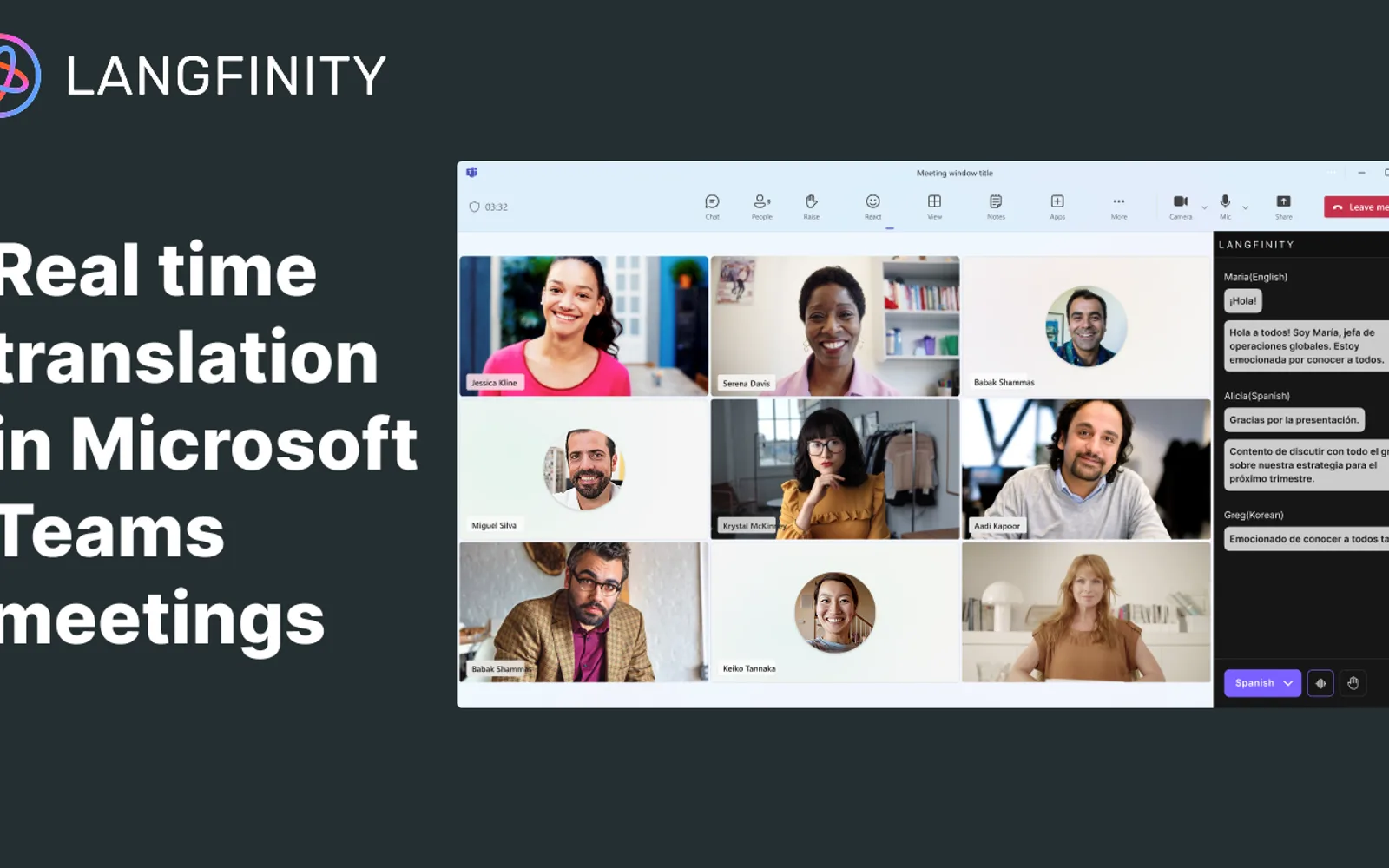 Langfinity AI Translation — screenshot from the Microsoft Marketplace listing