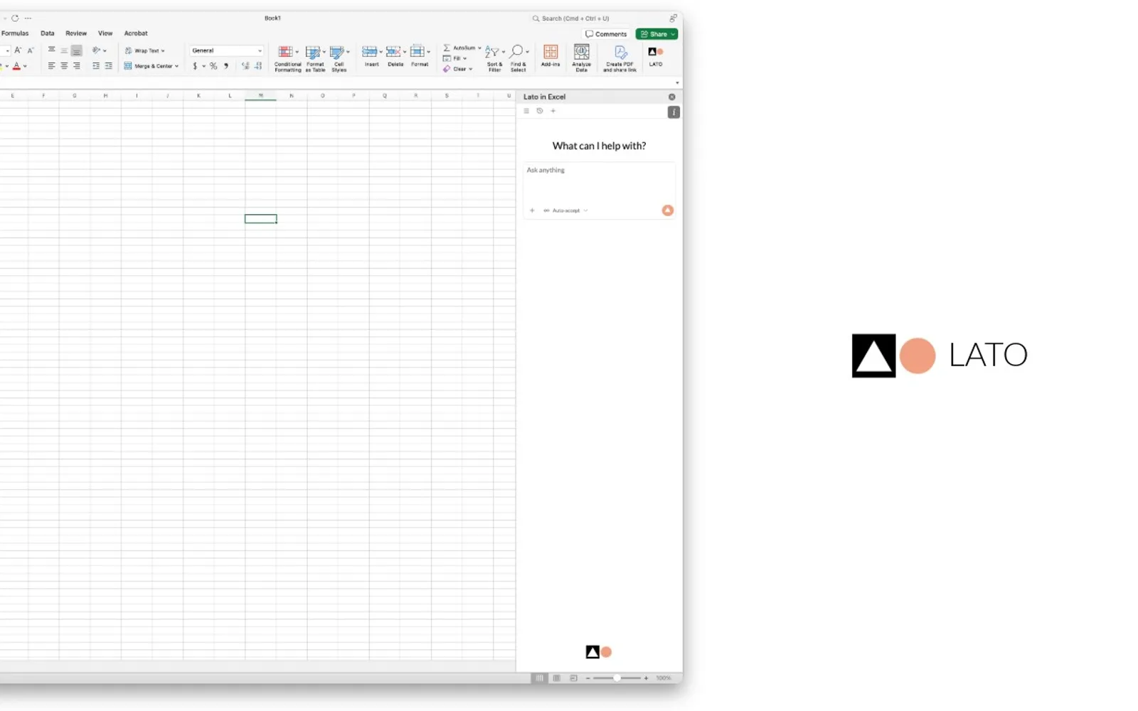 Lato in Excel — screenshot from the Microsoft Marketplace listing