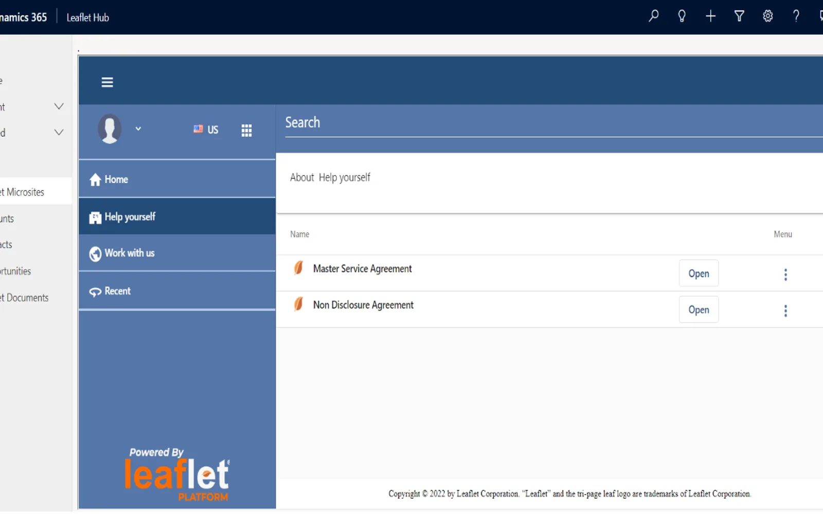 Leaflet for Dynamics 365 — screenshot from the Microsoft Marketplace listing