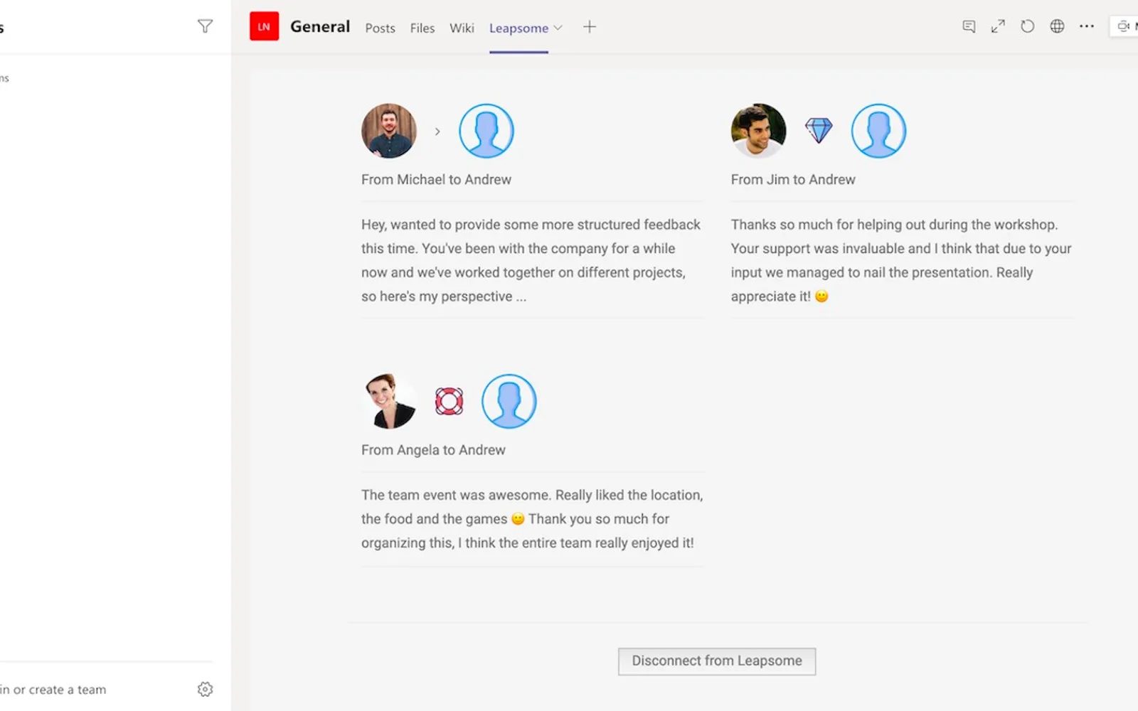 Leapsome — screenshot from the Microsoft Marketplace listing