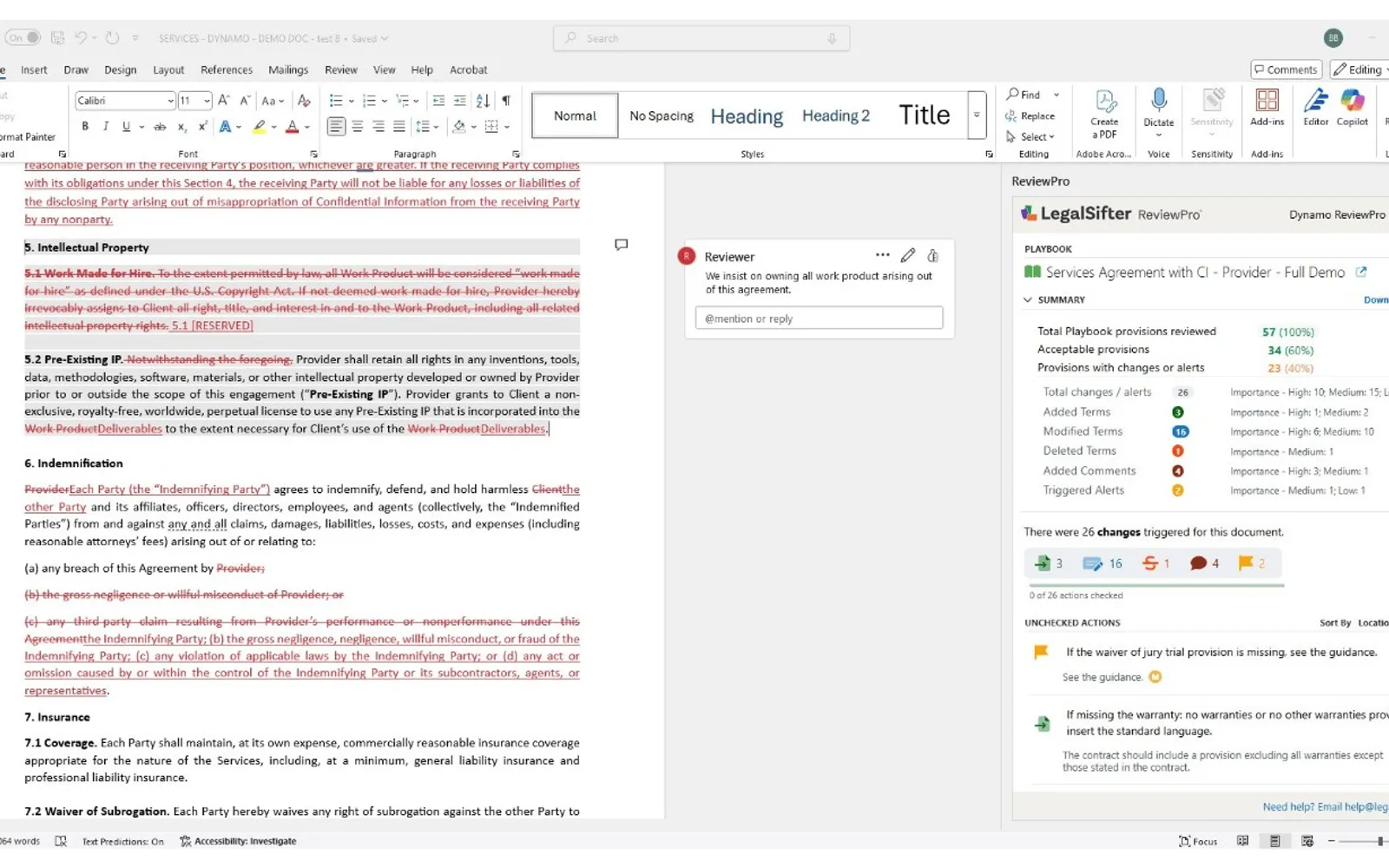 LegalSifter ReviewPro — screenshot from the Microsoft Marketplace listing