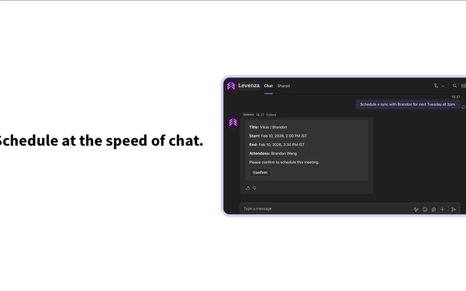 Levenza — screenshot from the Microsoft Marketplace listing