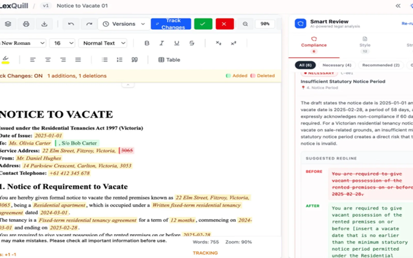 LexQuill — screenshot from the Microsoft Marketplace listing