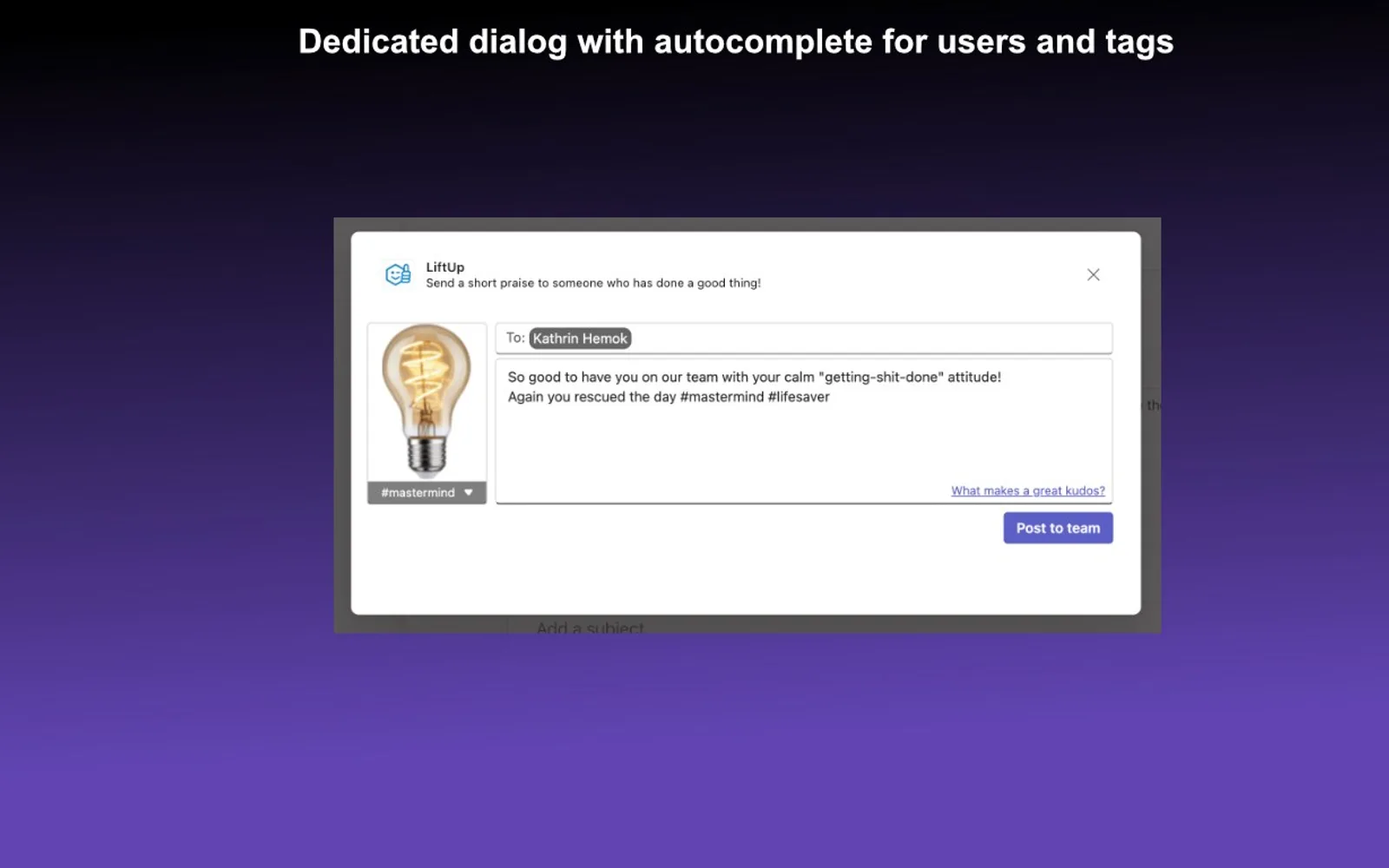 LiftUp — screenshot from the Microsoft Marketplace listing