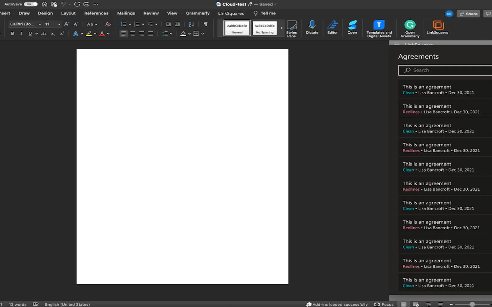 LinkSquares — screenshot from the Microsoft Marketplace listing