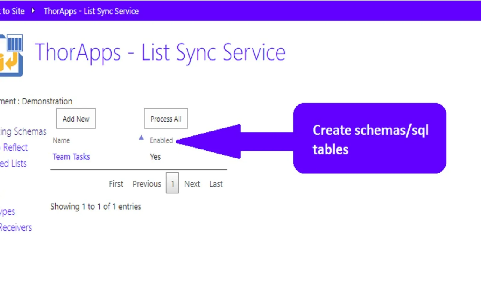 ListSync by ThorApps — screenshot from the Microsoft Marketplace listing