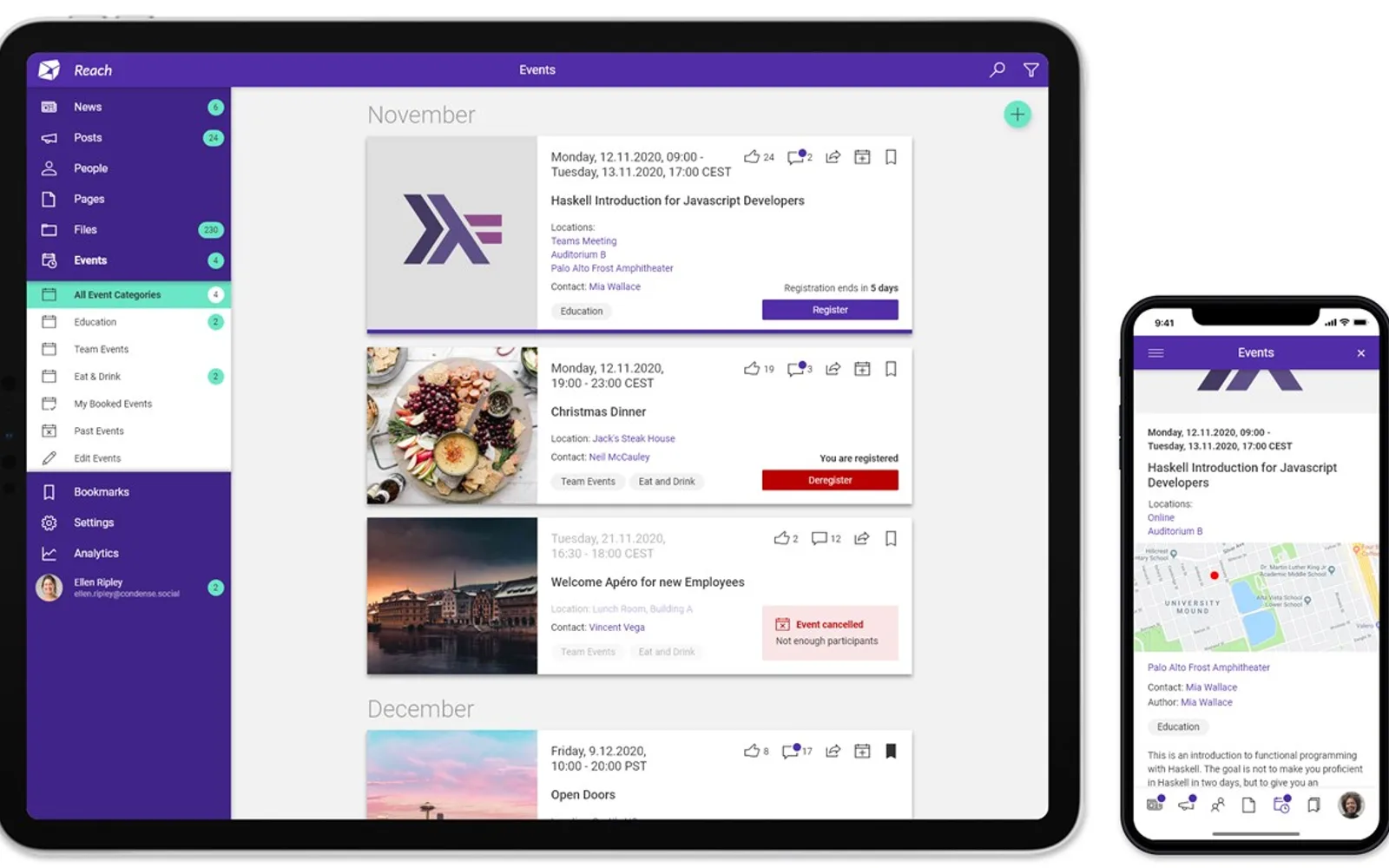 LiveTiles Reach — screenshot from the Microsoft Marketplace listing