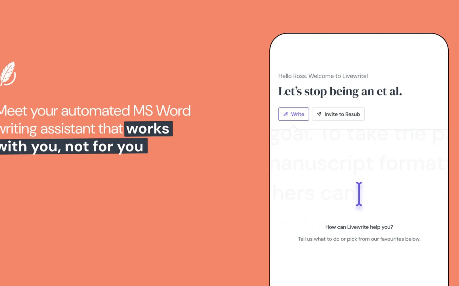 Livewrite: Academic Writing Assistant — screenshot from the Microsoft Marketplace listing