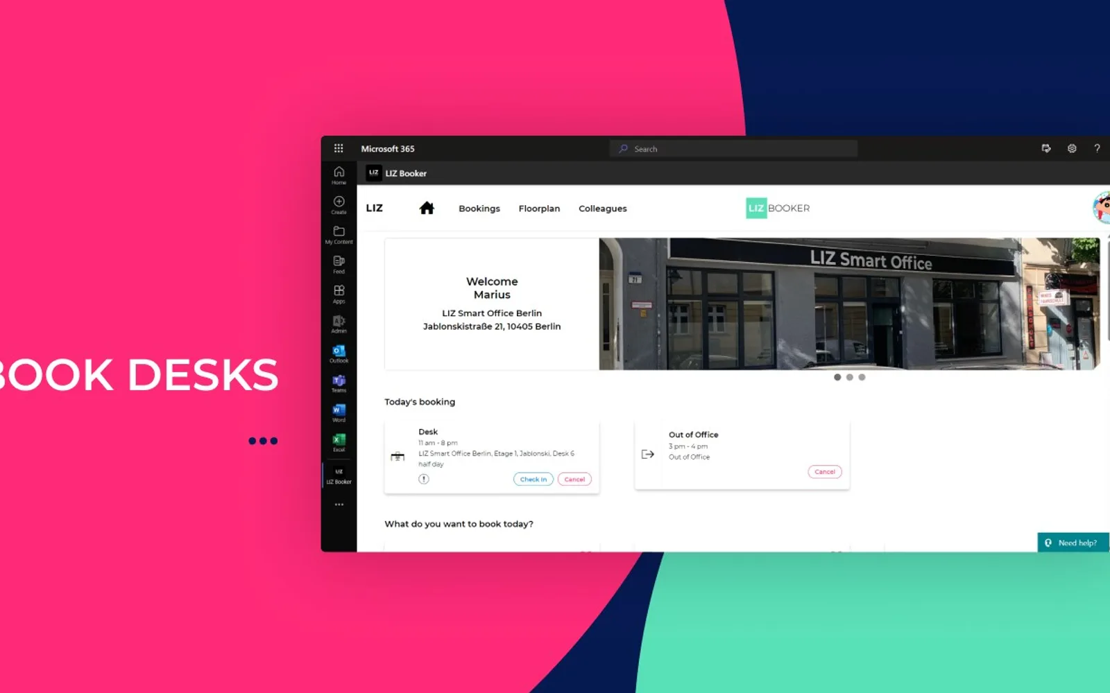 LIZ Booker — screenshot from the Microsoft Marketplace listing