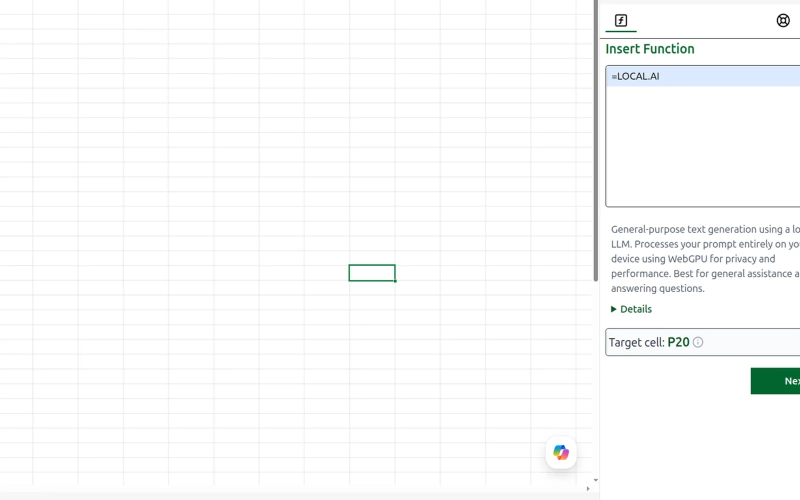 Local AI — screenshot from the Microsoft Marketplace listing