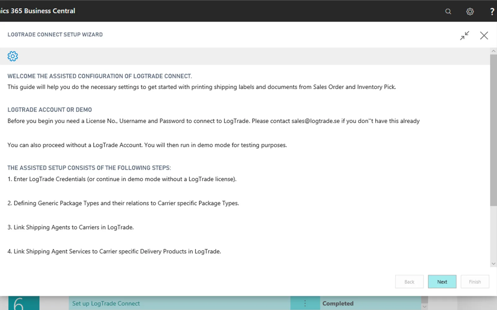 Logtrade Connect — screenshot from the Microsoft Marketplace listing