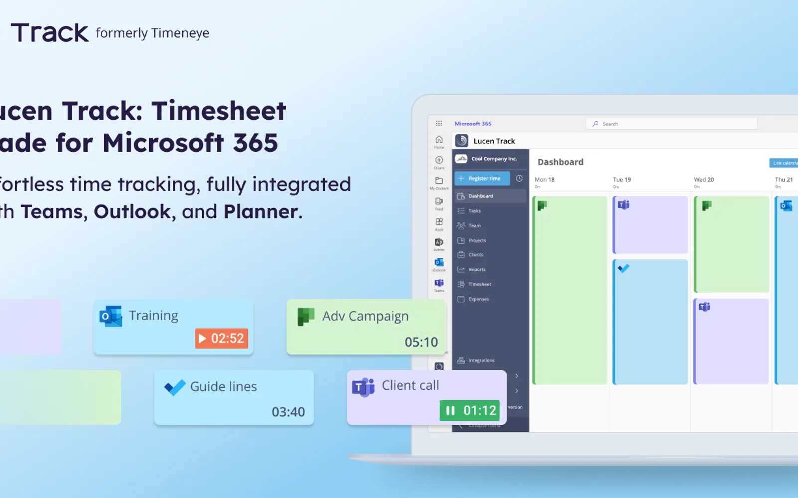Lucen Track — screenshot from the Microsoft Marketplace listing