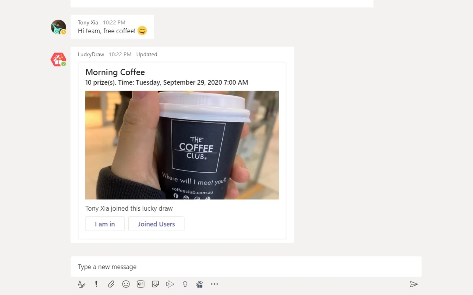 LuckyDraw — screenshot from the Microsoft Marketplace listing