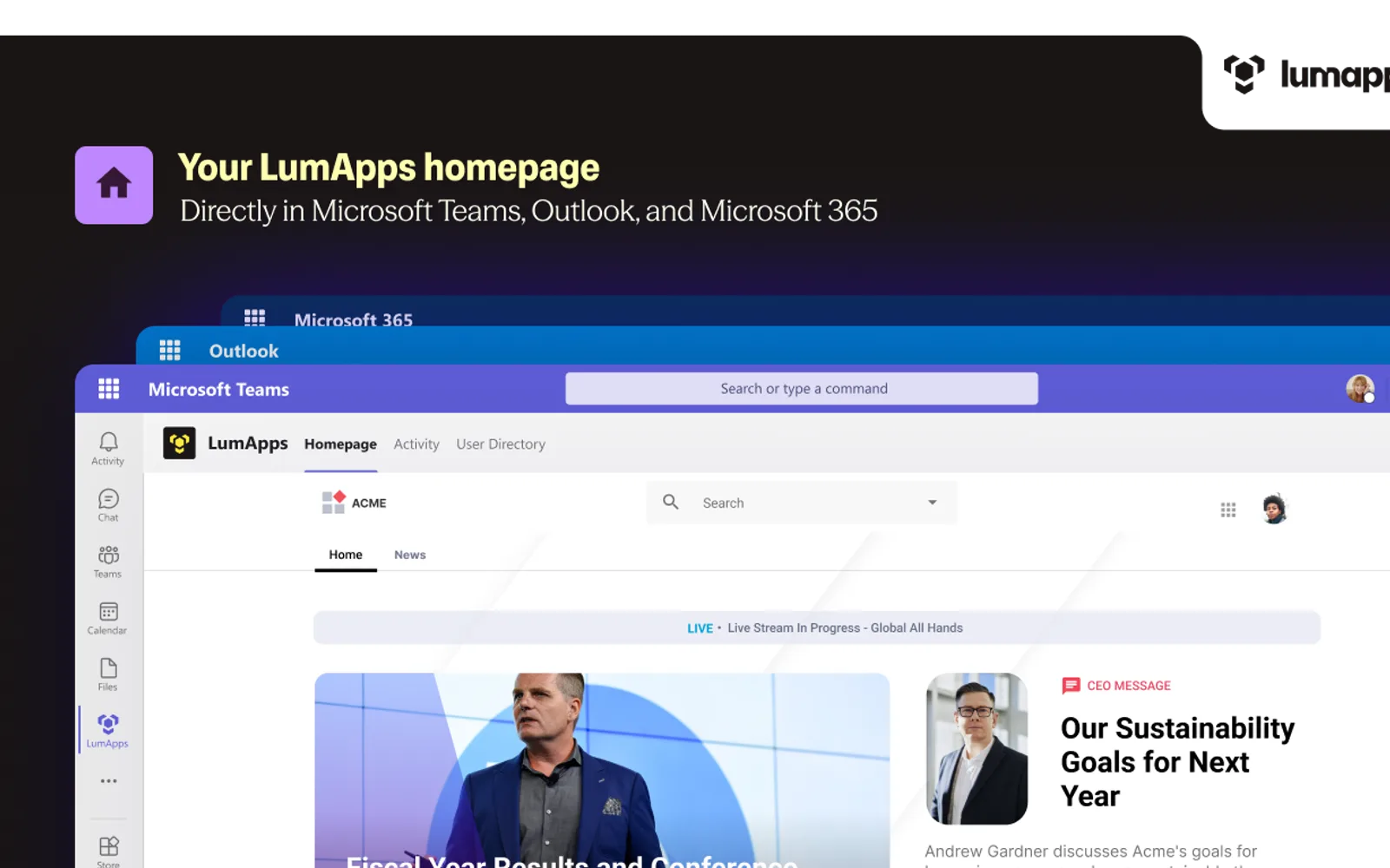 LumApps — screenshot from the Microsoft Marketplace listing